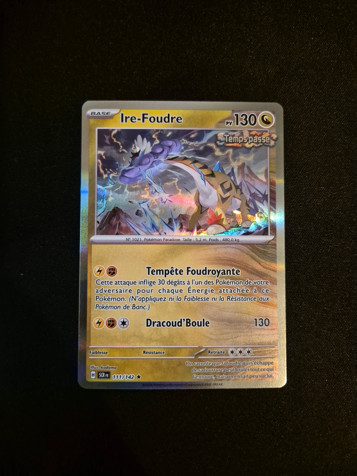 Carte Pokémon Ire-Foudre Holo 111/142 SCR EV07 Courrone Stellaire