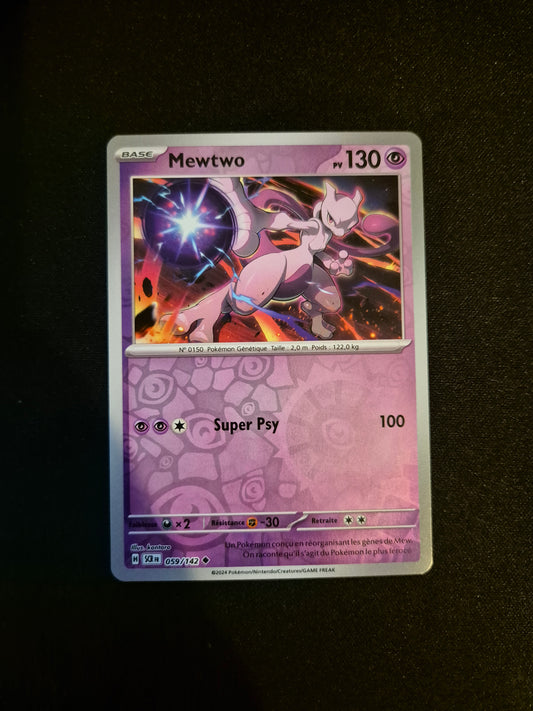 Carte Pokémon Mewtwo Reverse 059/142 SCR EV07 Courrone Stellaire