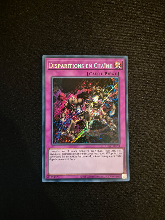 Carte Yu-Gi-Oh! Disparitions en Chaine Secret Rare LCKC-FR094