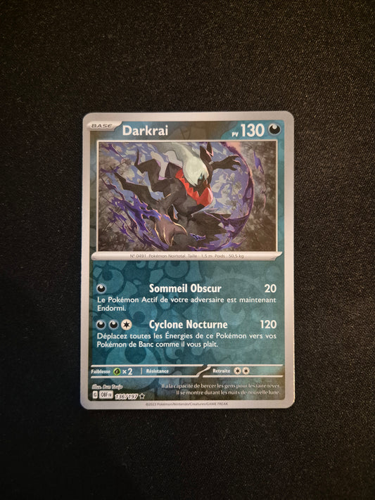 Carte Pokémon Darkrai Reverse 136/197 EV03 Flammes Obsidiennes