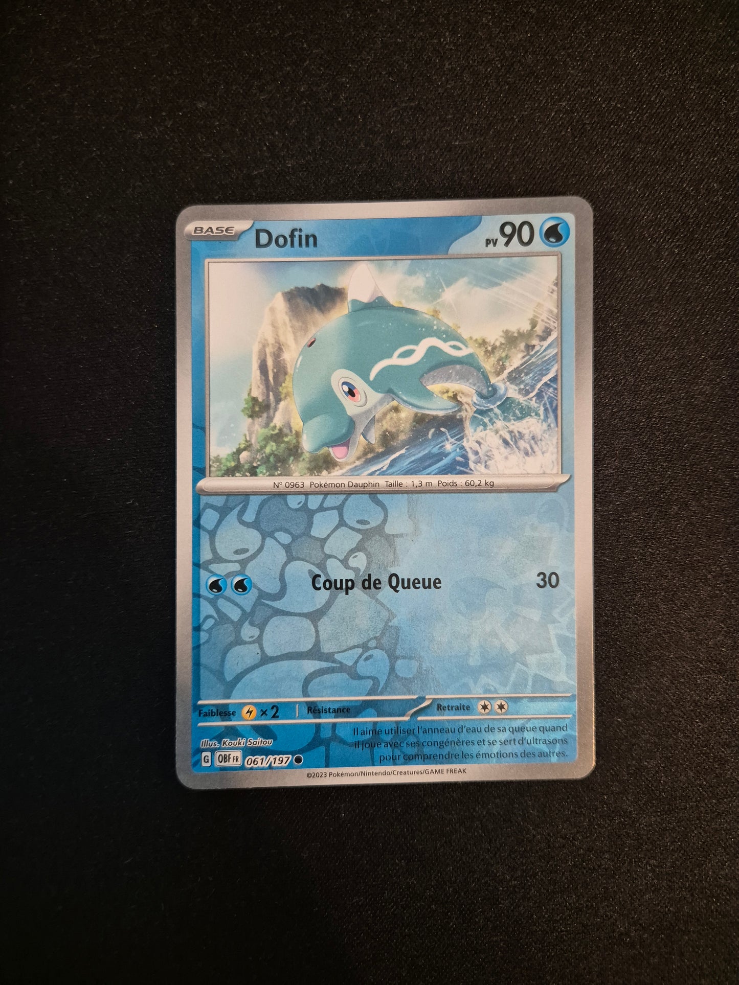 Carte Pokémon Dofin Reverse 061/197 EV03 Flammes Obsidiennes