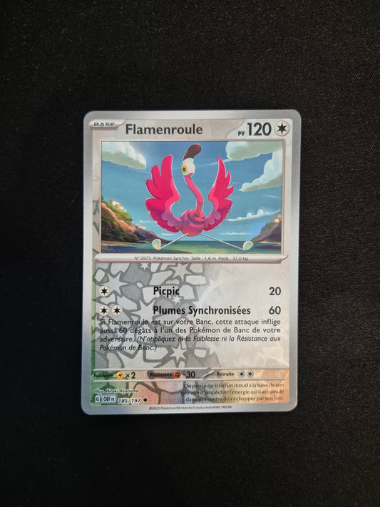 Carte Pokémon Flamenroule Reverse 185/197 EV03 Flammes Obsidiennes