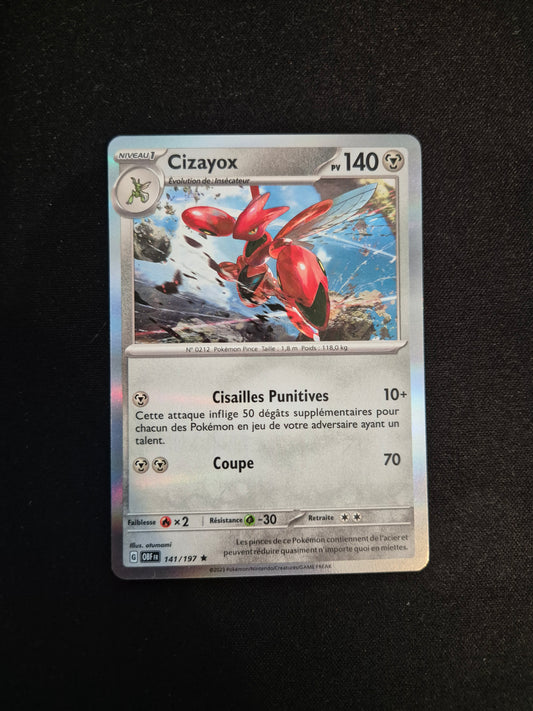 Carte Pokémon Cizayox Holo 141/197 EV03 Flammes Obsidiennes