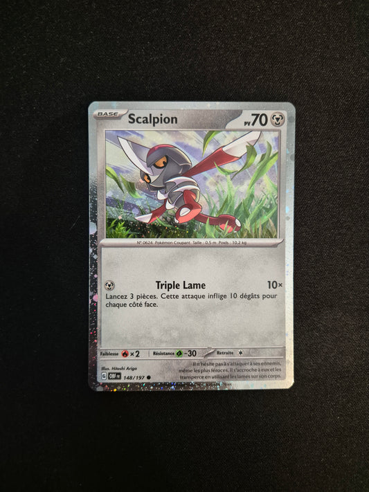 Carte Pokémon Scalpion Holo Promo 148/197 EV03 Flammes Obsidiennes