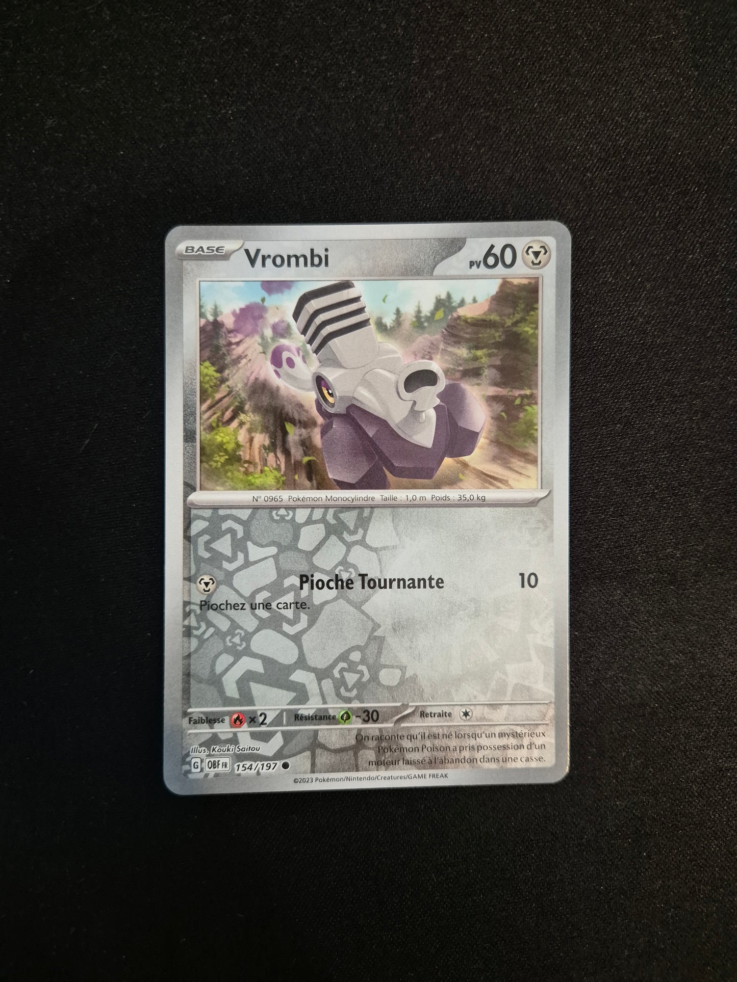 Carte Pokémon Vrombi Reverse 154/197 EV03 Flammes Obsidiennes