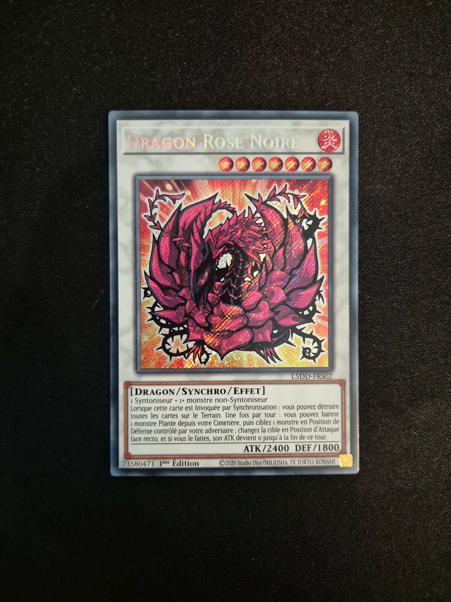 Carte Yu-Gi-Oh! Dragon Rose Noire Secret Rare L5DD-FRS02