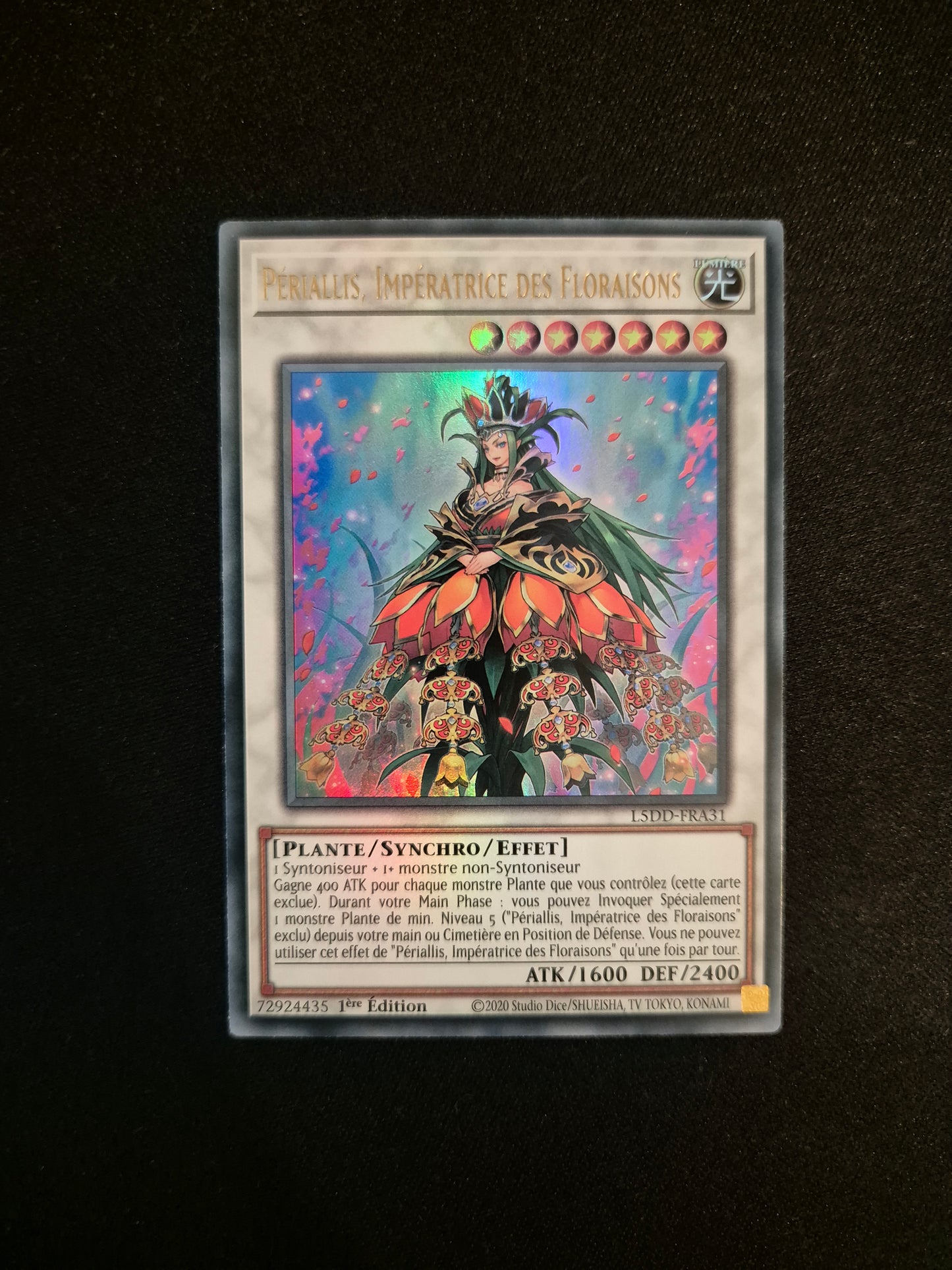 Carte Yu-Gi-Oh! Periallis Impératrice des Floraisons Ultra Rare L5DD-FRA31