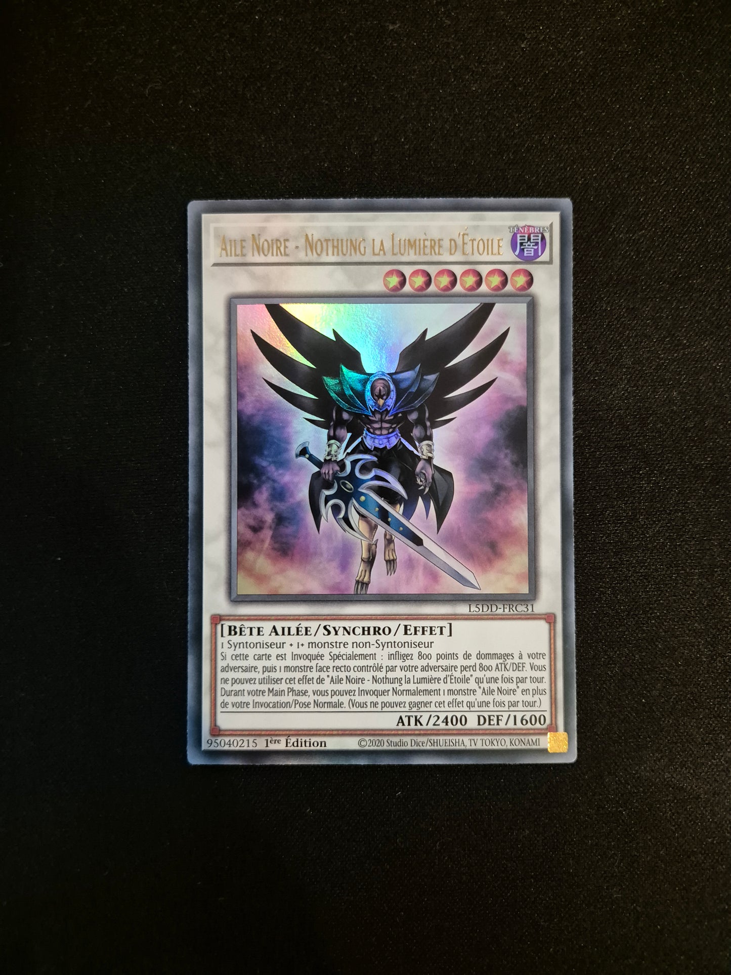 Carte Yu-Gi-Oh! Aile Noire Nothung La Lumiere d'Etoile Ultra Rare L5DD-FRC31