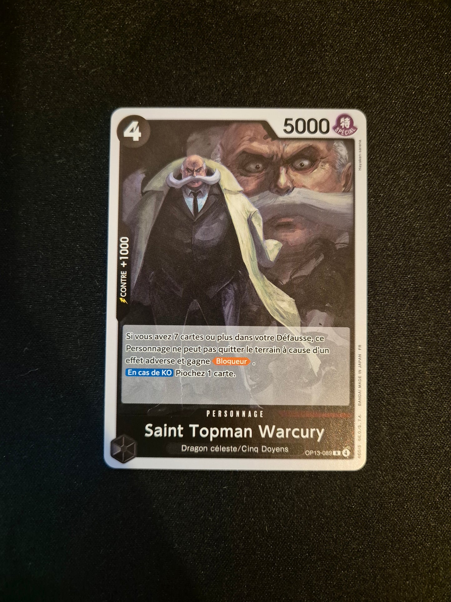 Carte One Piece OP13-089 R Saint Topman Warcury Foil