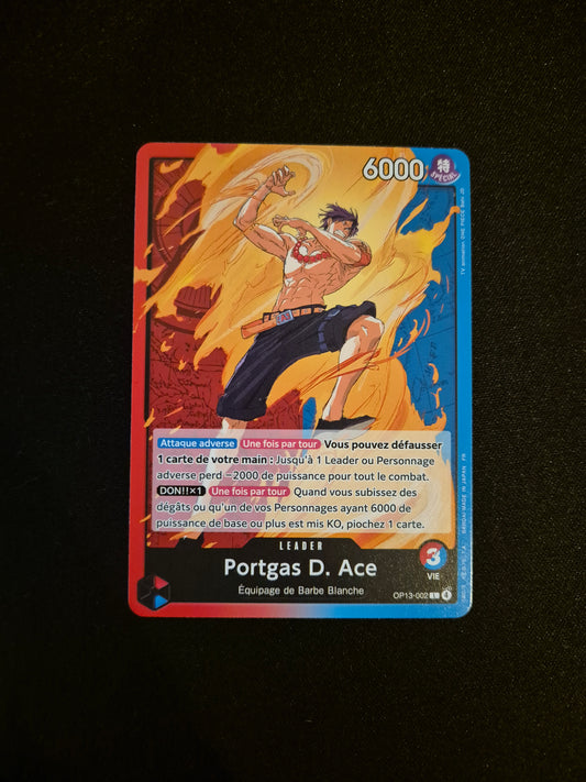 Carte One Piece OP13-002 L Portgas D.Ace