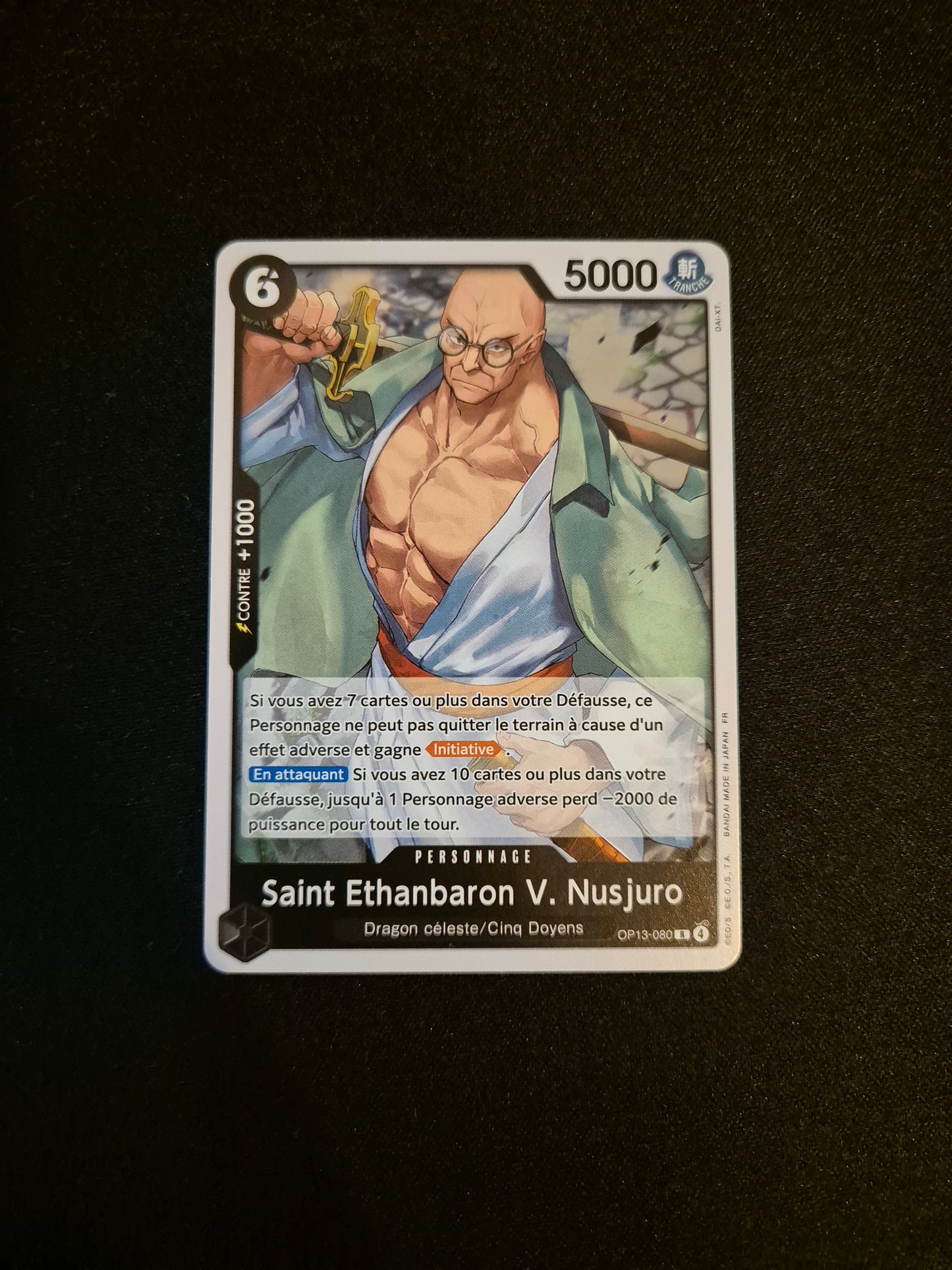 Carte One Piece OP13-080 R Saint Ethanbaron V. Nusjuro Foil