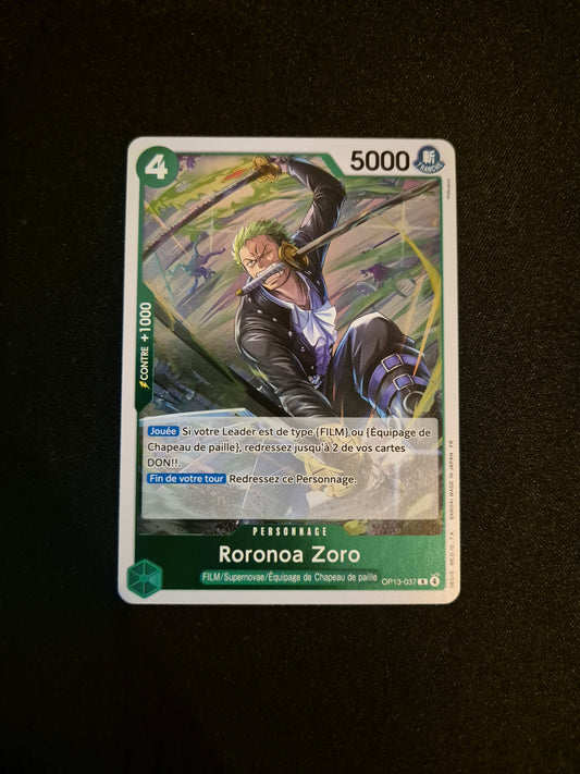 Carte One Piece OP13-037 R Roronoa Zoro Foil