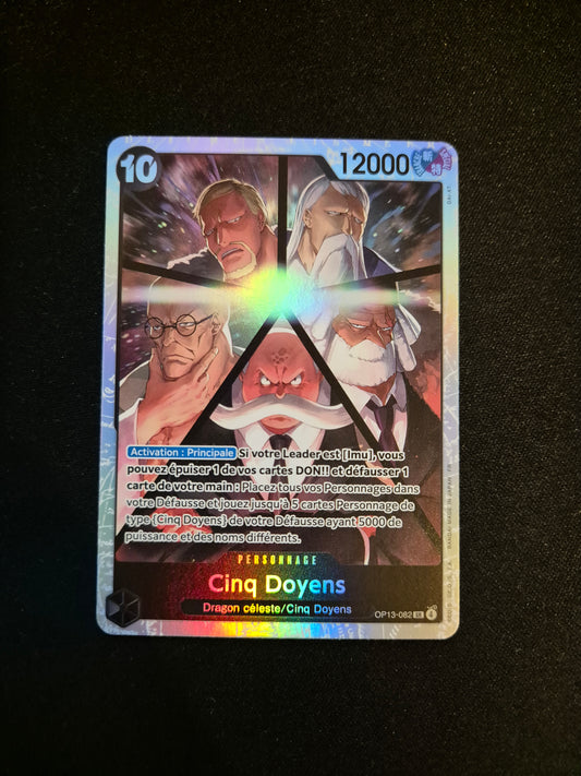 Carte One Piece OP13-082 SR Cinq Doyens
