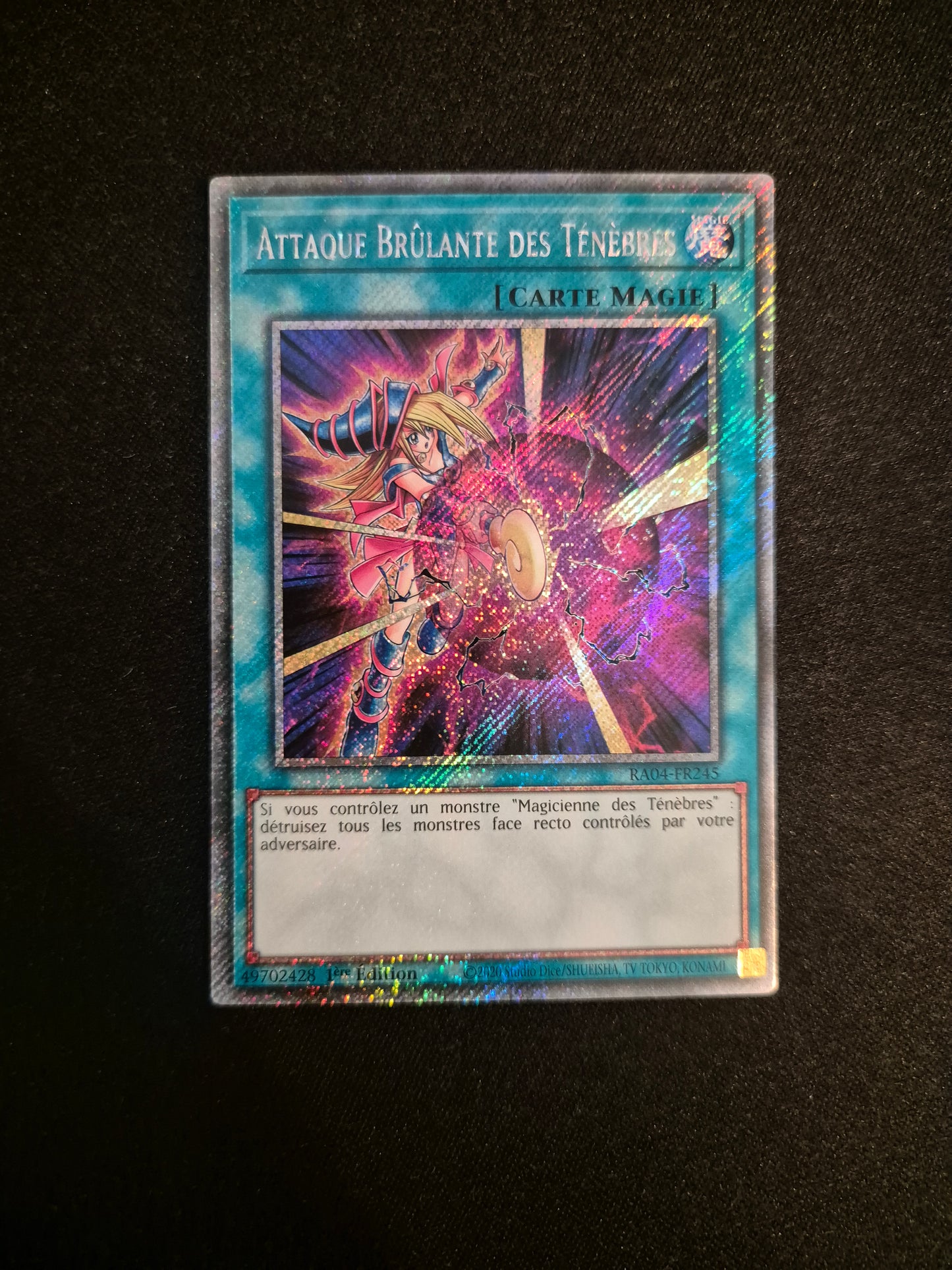Carte Yu-Gi-Oh! Attaque Brulante des Ténèbres Platinum Secret Rare RA04-FR245