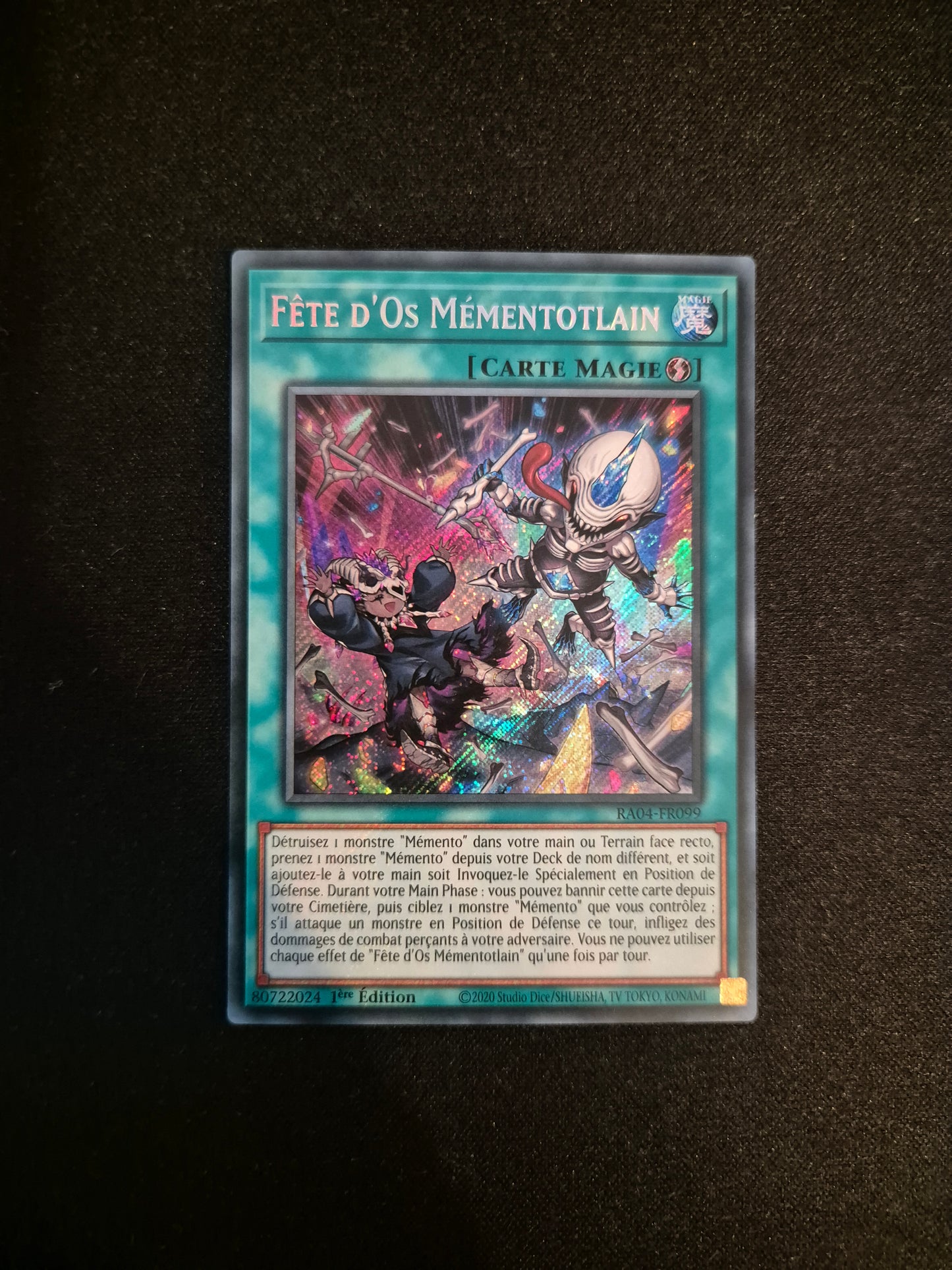 Carte Yu-Gi-Oh! Fête d'Os Mémentotlain Secret Rare RA04-FR099
