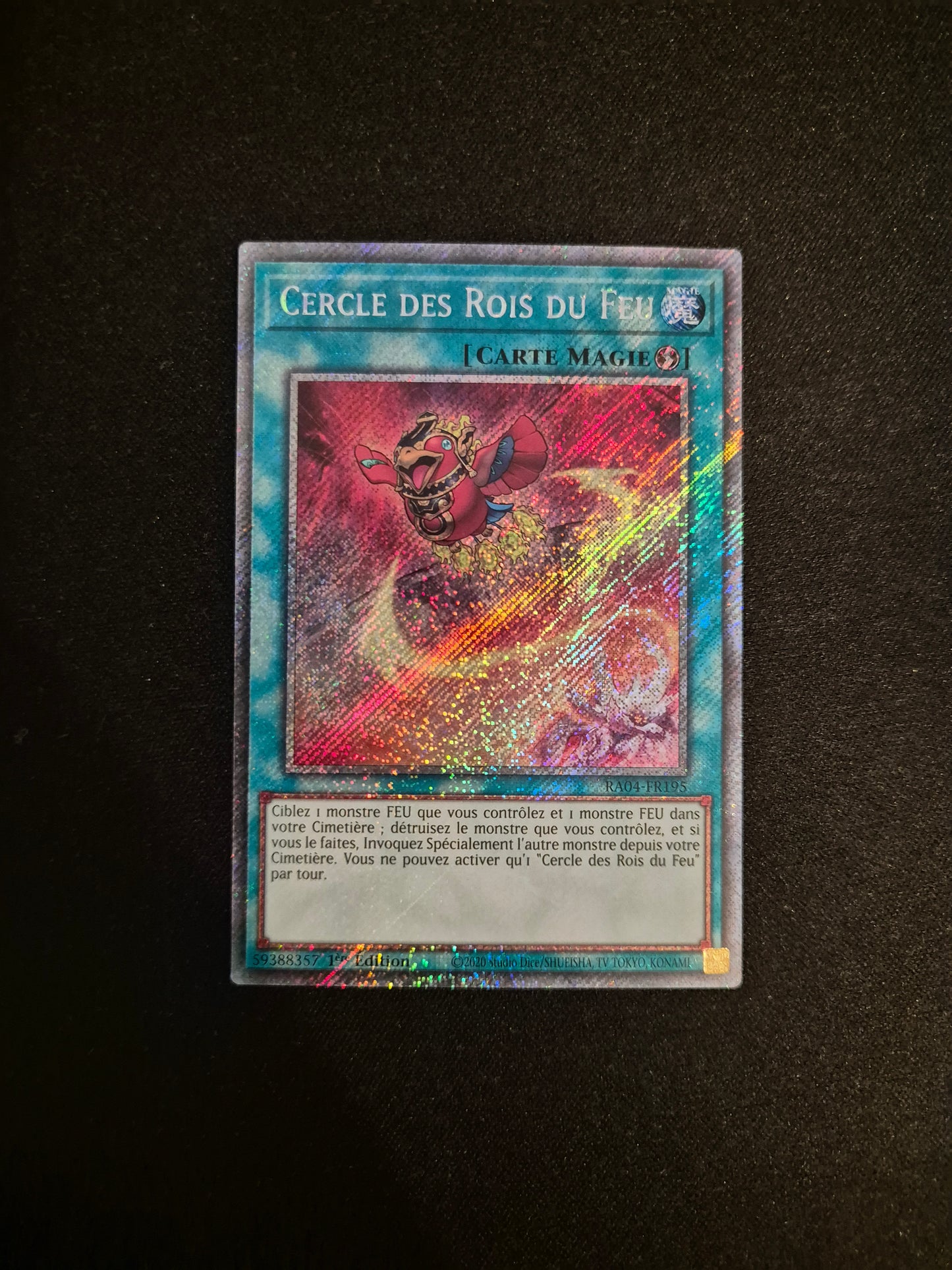 Carte Yu-Gi-Oh! Cercle des Rois du Feu Platinum Secret Rare RA04-FR195