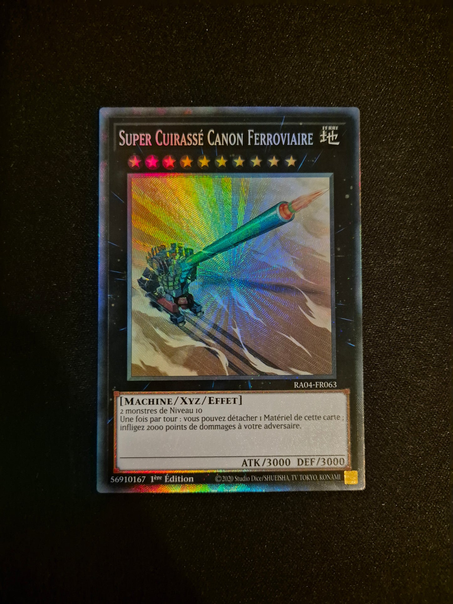 Carte Yu-Gi-Oh! Super Cuirassé Canon Ferroviaire Collector Rare RA04-FR063