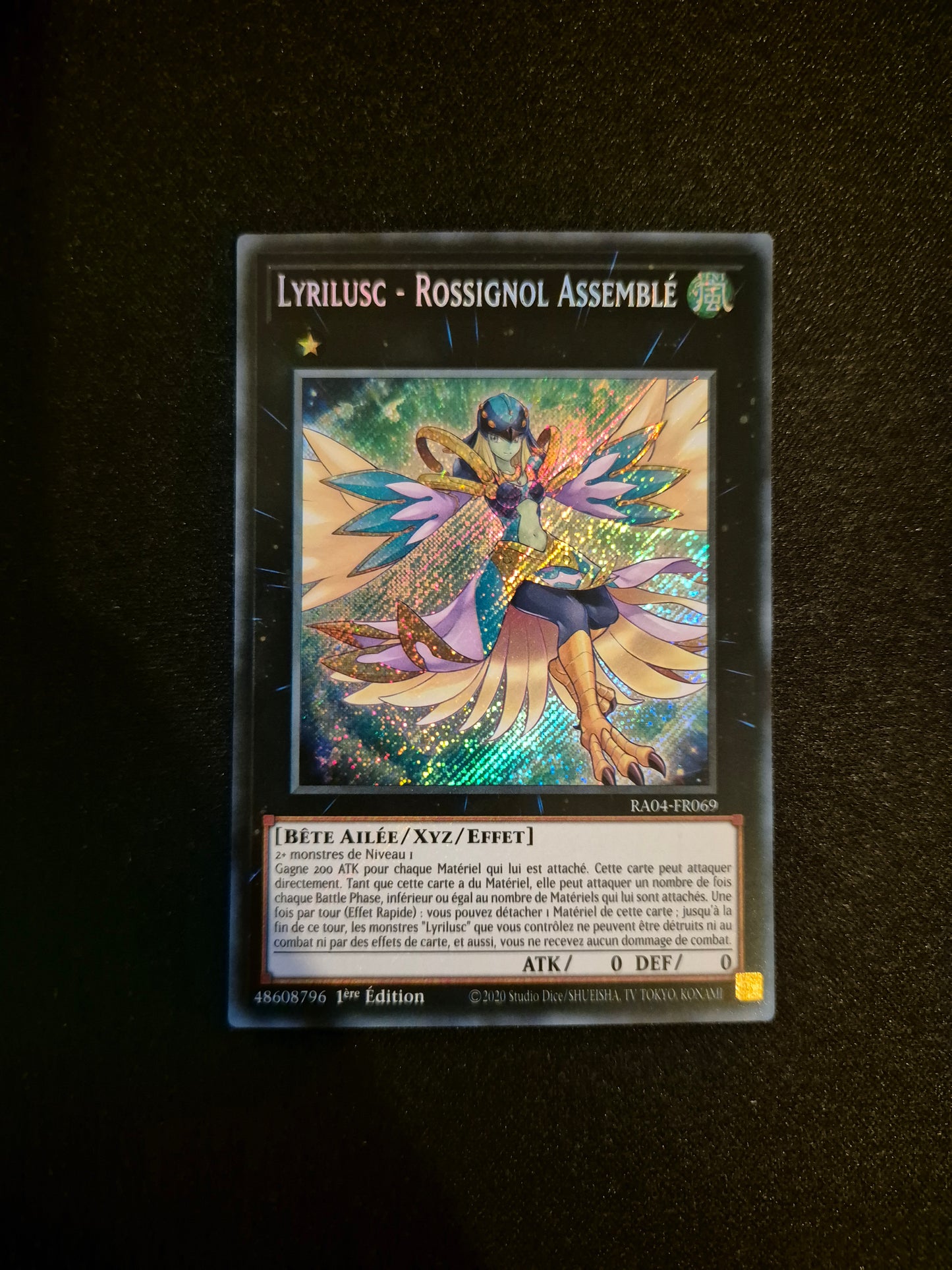 Carte Yu-Gi-Oh! Lyrilusc Rossignol Assemblé Secret Rare RA04-FR069