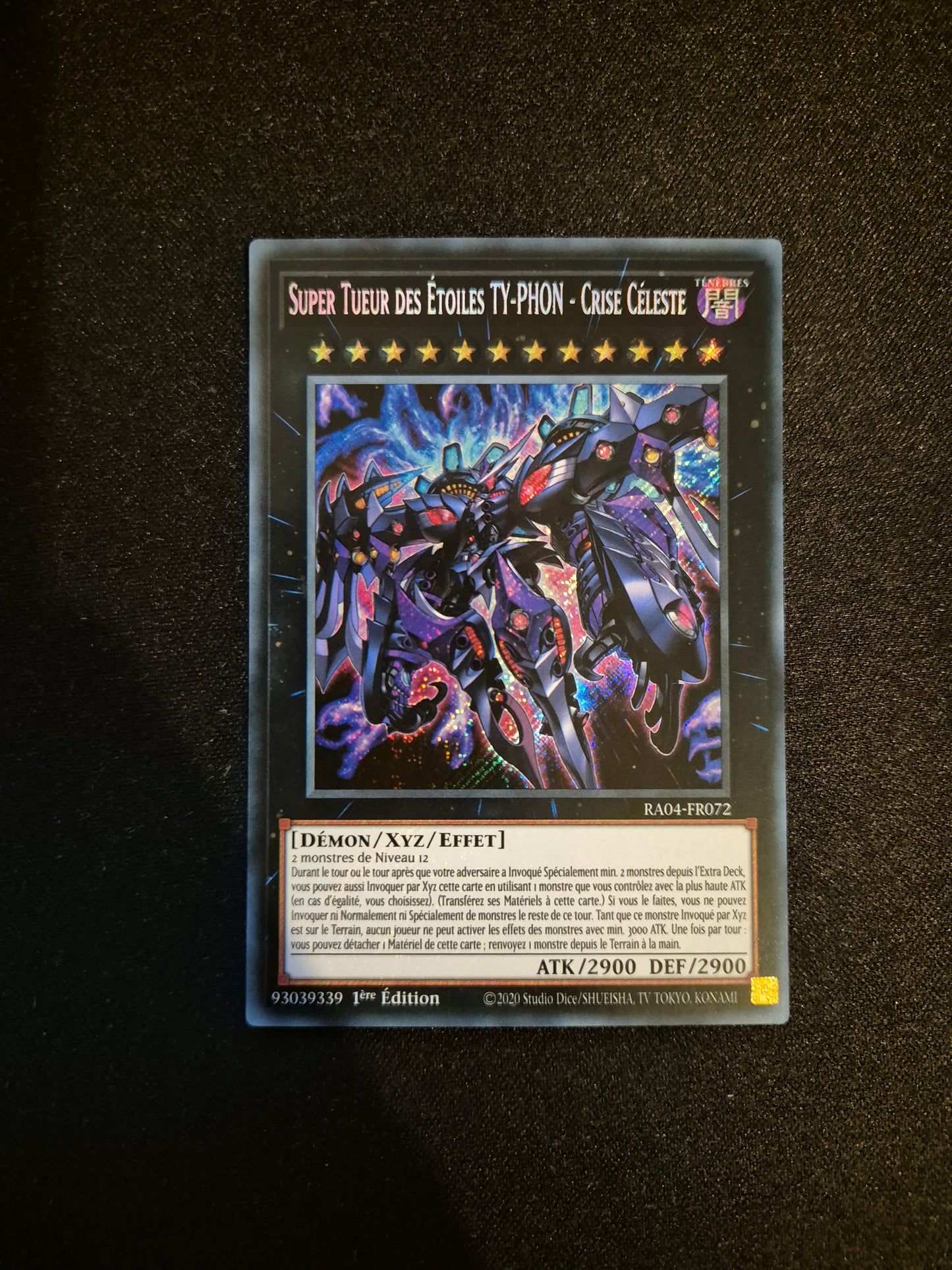 Carte Yu-Gi-Oh! Super Tueur des Etoiles Ty-Phon Crise Céleste Secret Rare RA04-FR072