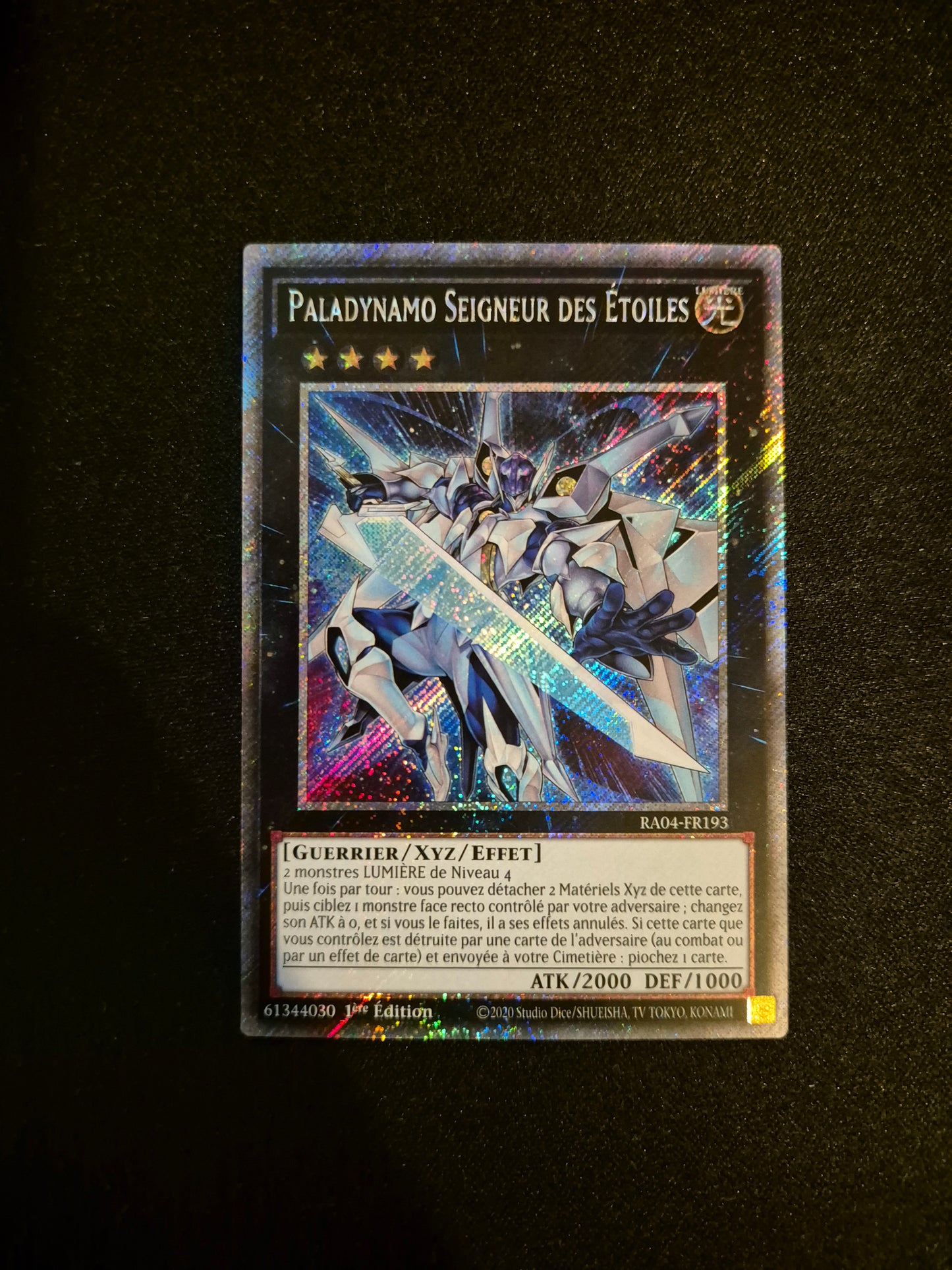 Carte Yu-Gi-Oh! Paladynamo Seigneur des Etoiles Platinum Secret Rare RA04-FR193
