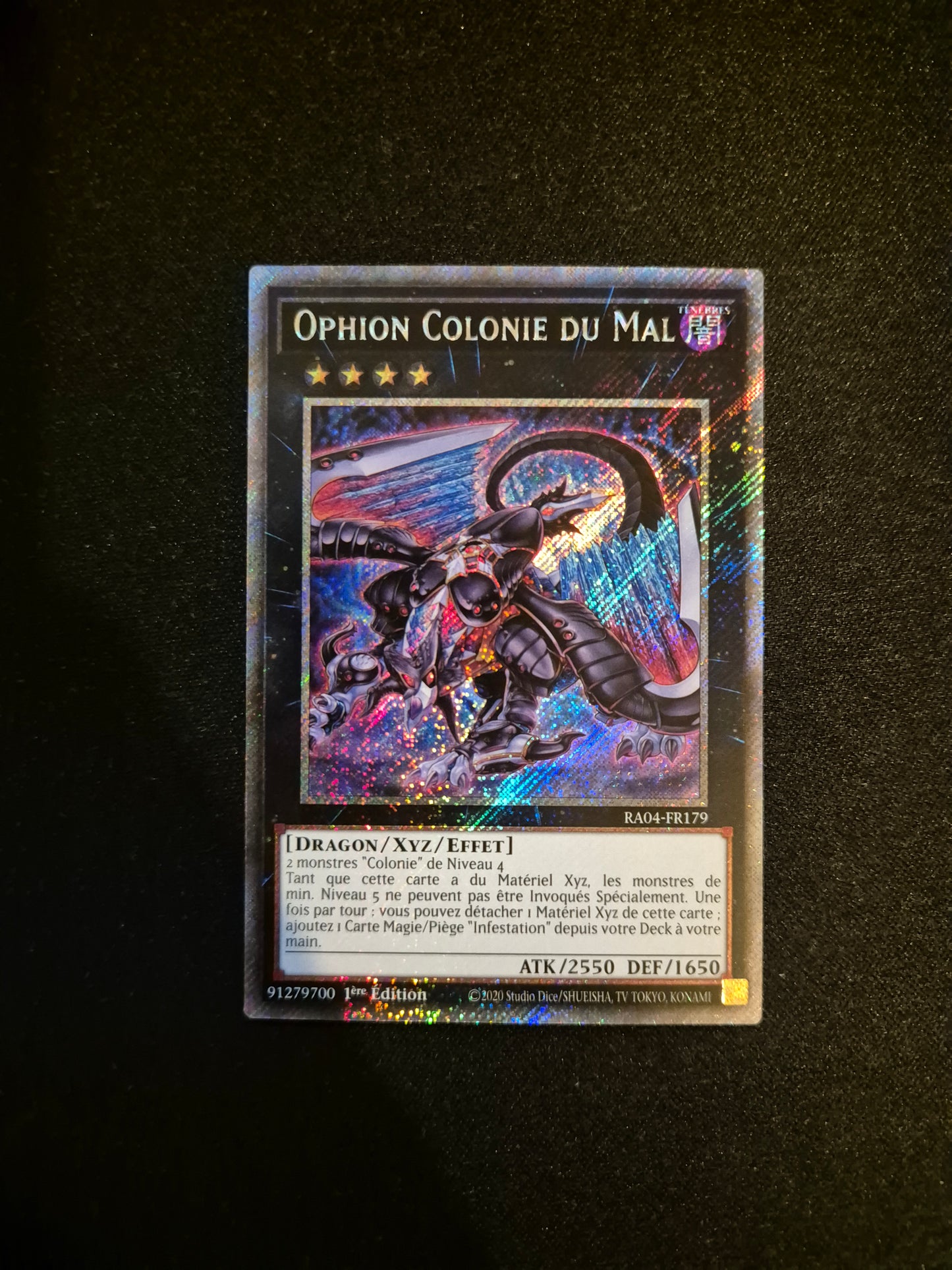 Carte Yu-Gi-Oh! Ophion Colonie du Mal Platinum Secret Rare RA04-FR179