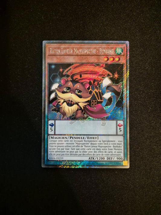 Carte Yu-Gi-Oh! Raton Laveur Majesspectre Bunbuku Platinum  Secret Rare RA04-FR259