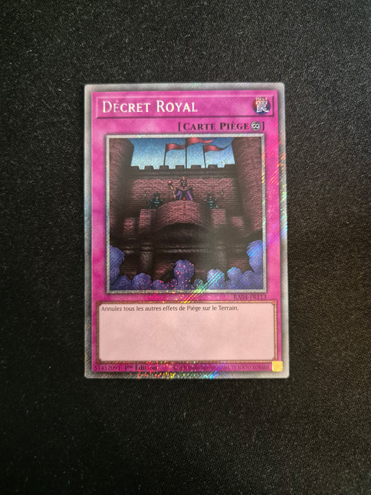 Carte Yu-Gi-Oh! Décret Royal Platinum Secret Rare RA04-FR113