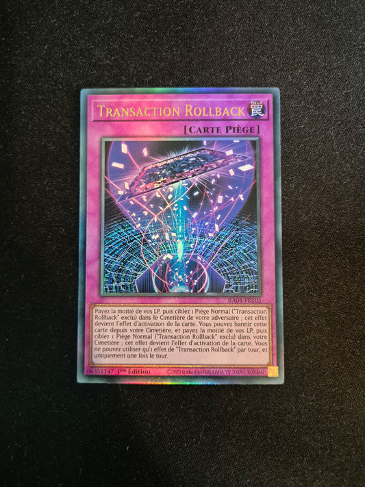 Carte Yu-Gi-Oh! Transaction Rollback Ultimate  Rare RA04-FR105