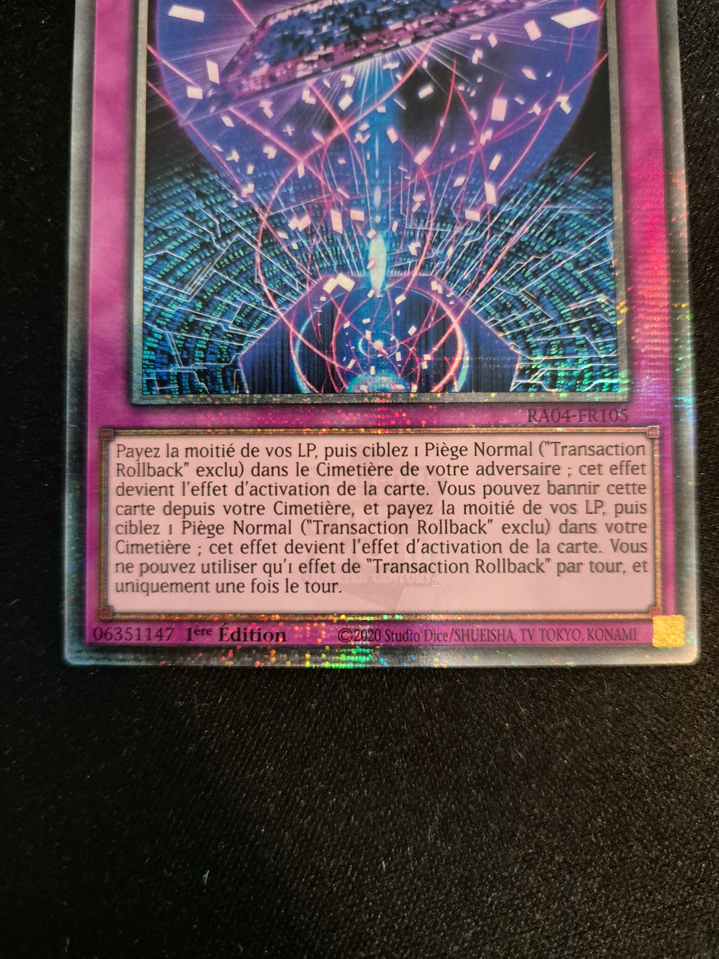 Carte Yu-Gi-Oh! Transaction Rollback Quarter Century Secret Rare RA04-FR105