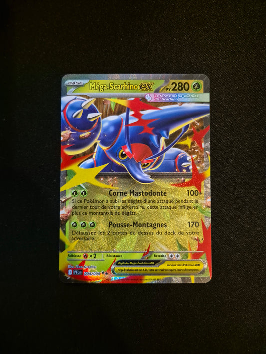 Carte Pokémon Méga-Scarhino EX 004/094 ME02 Flammes Fantasmagoriques