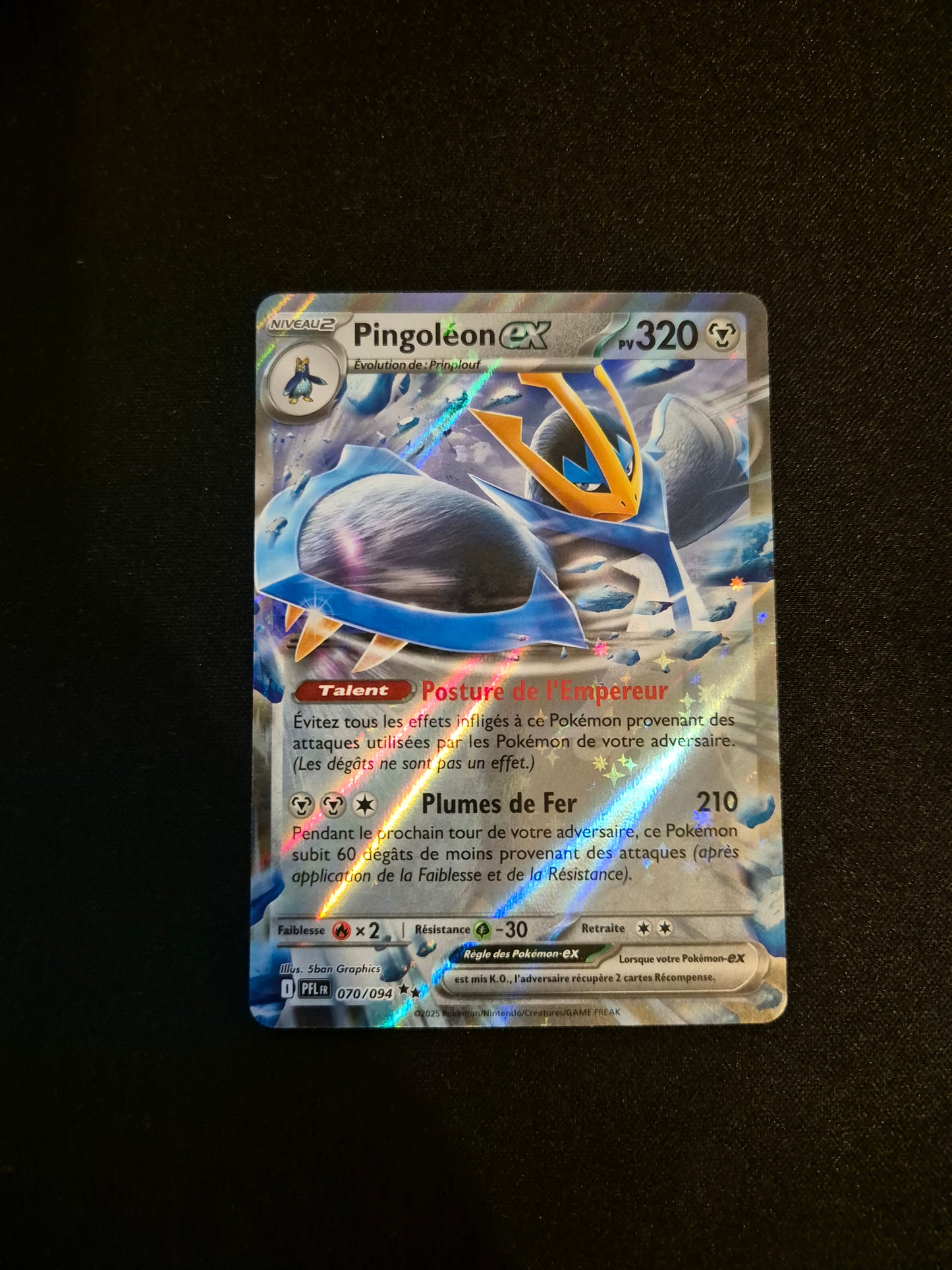 Carte Pokémon Pingoleon EX 070/094 ME02 Flammes Fantasmagoriques