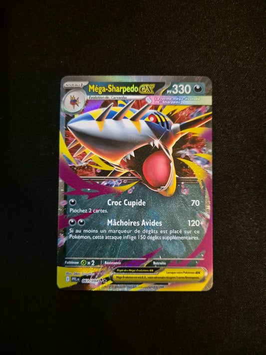 Carte Pokémon Méga-Sharpedo EX 061/094 ME02 Flammes Fantasmagoriques