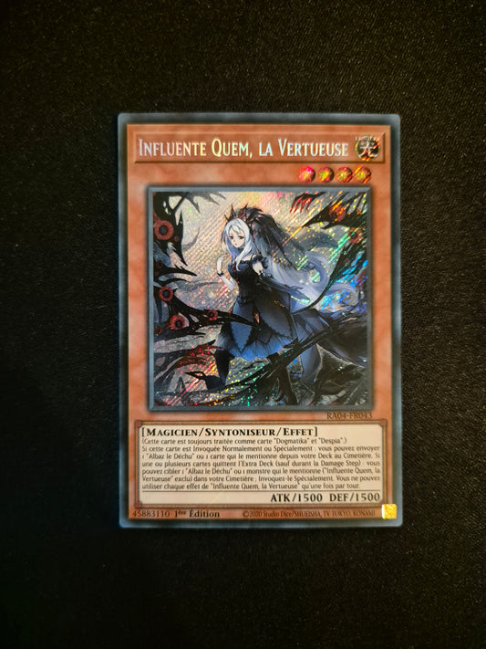 Carte Yu-Gi-Oh! Influente Quem La Vertueuse Secret Rare RA04-FR043
