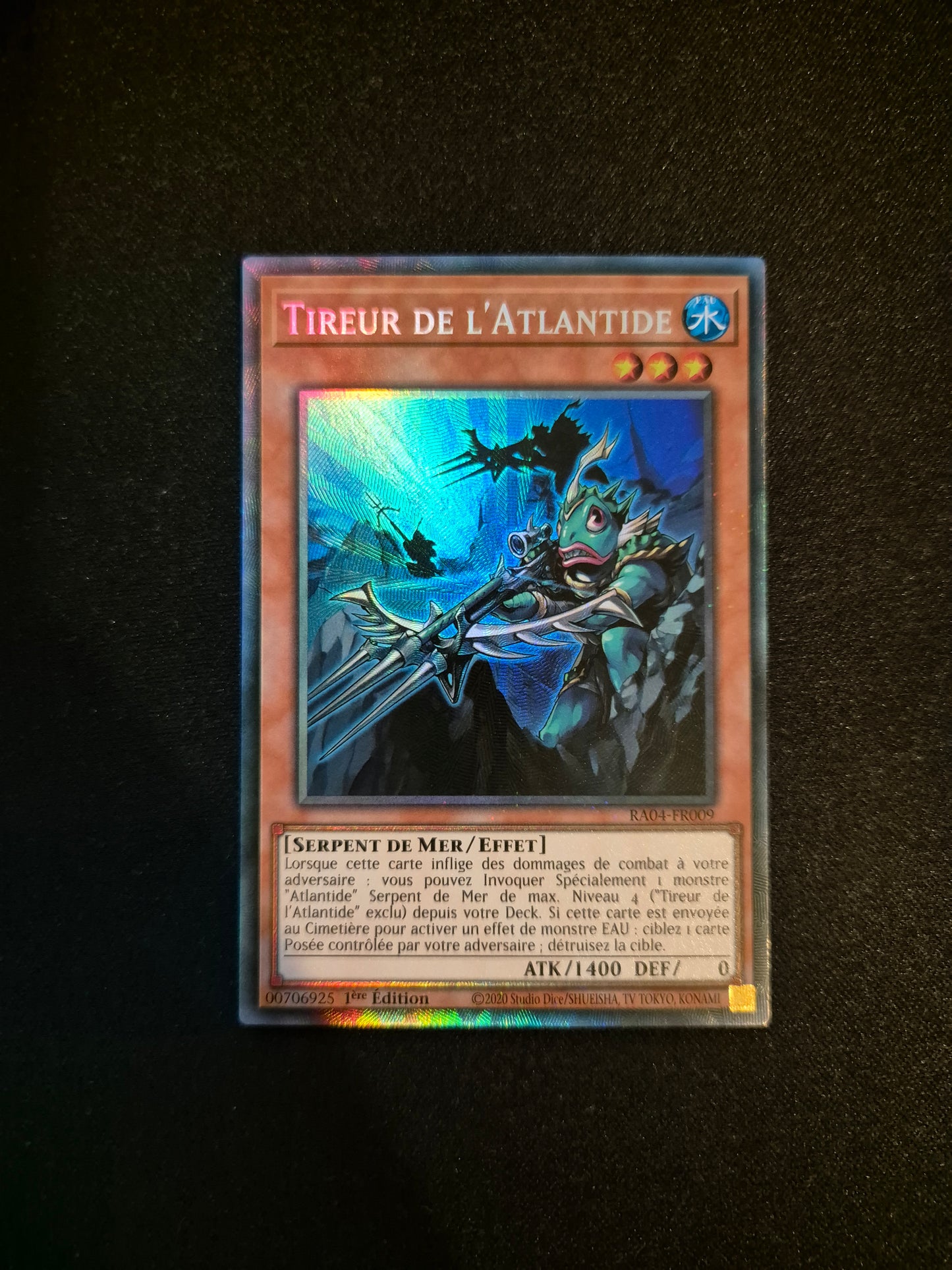 Carte Yu-Gi-Oh! Tireur de l'Atlantide Collector Rare RA04-FR009
