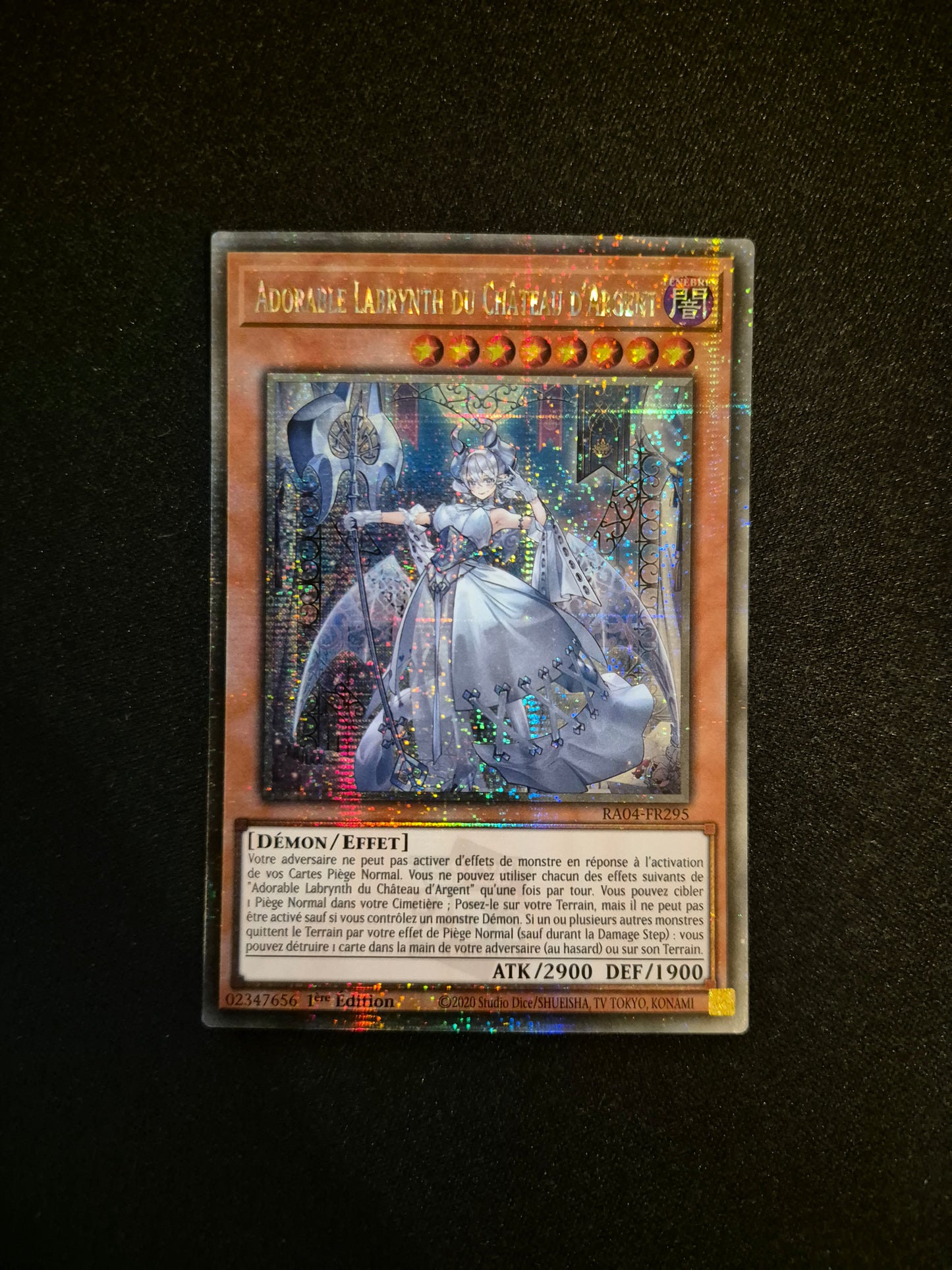 Carte Yu-Gi-Oh! Adorable Labrynth du Chateau d'Argent Quarter Century Secret Rare RA04-FR295