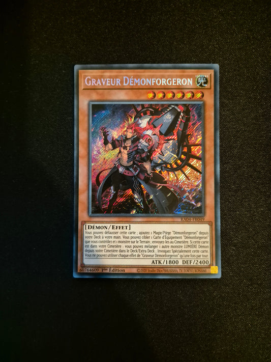 Carte Yu-Gi-Oh! Graveur Demonforgeron Secret Rare RA04-FR049