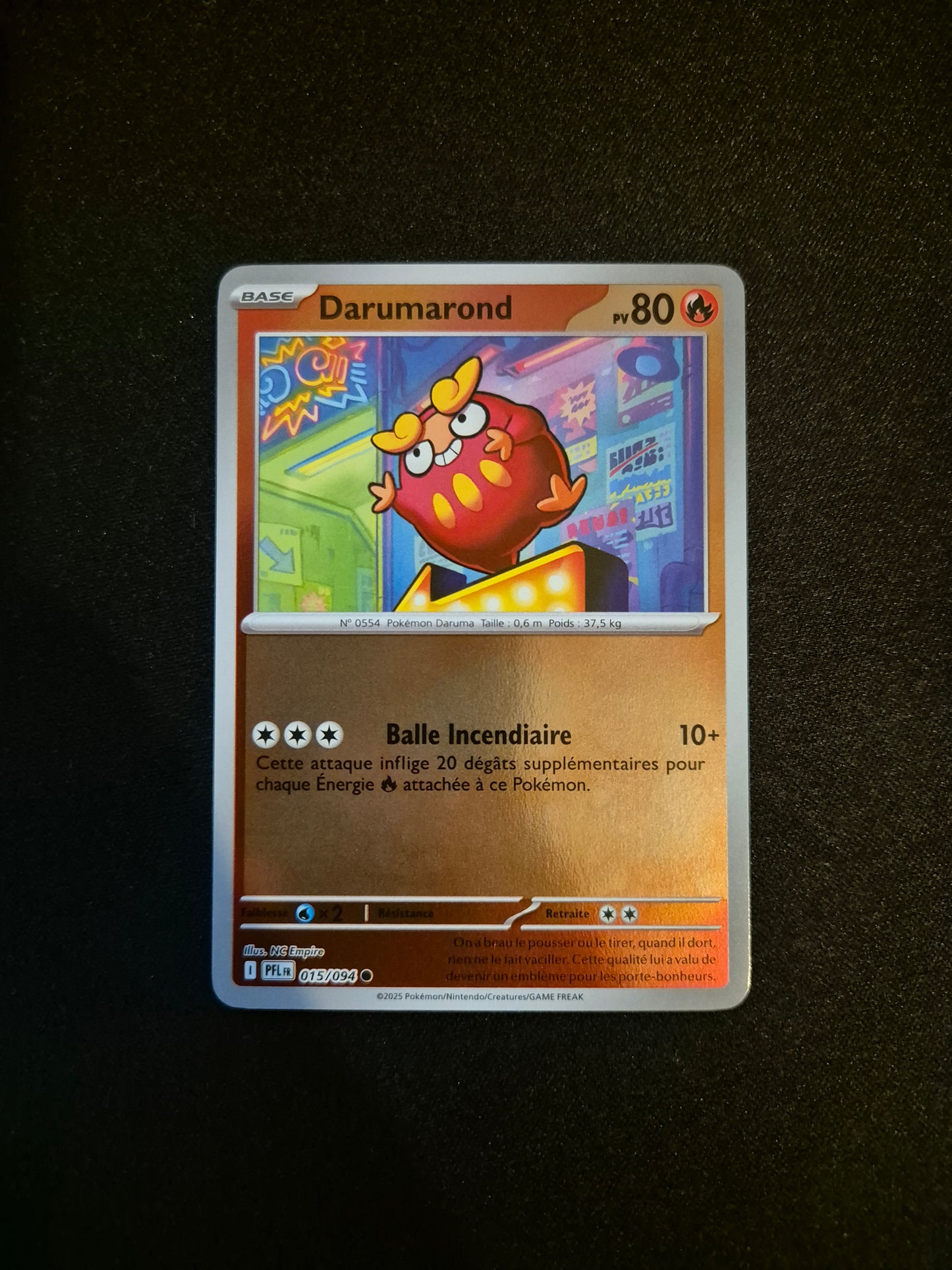 Carte Pokémon Darumarond Reverse 015/094 ME02 Flammes Fantasmagoriques