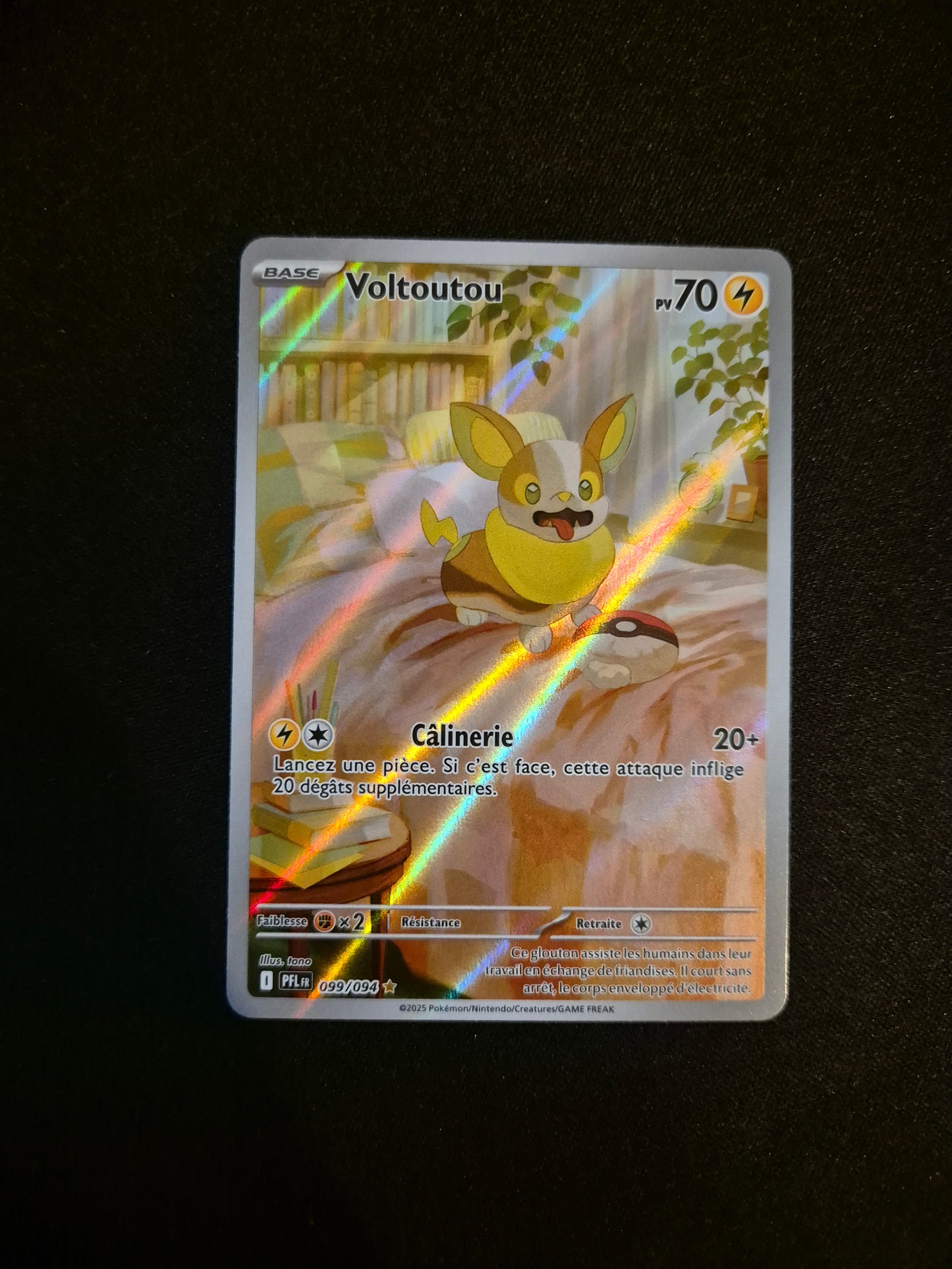 Carte Pokémon Voltoutou Art Rare AR 099/094 ME02 Flammes Fantasmagoriques