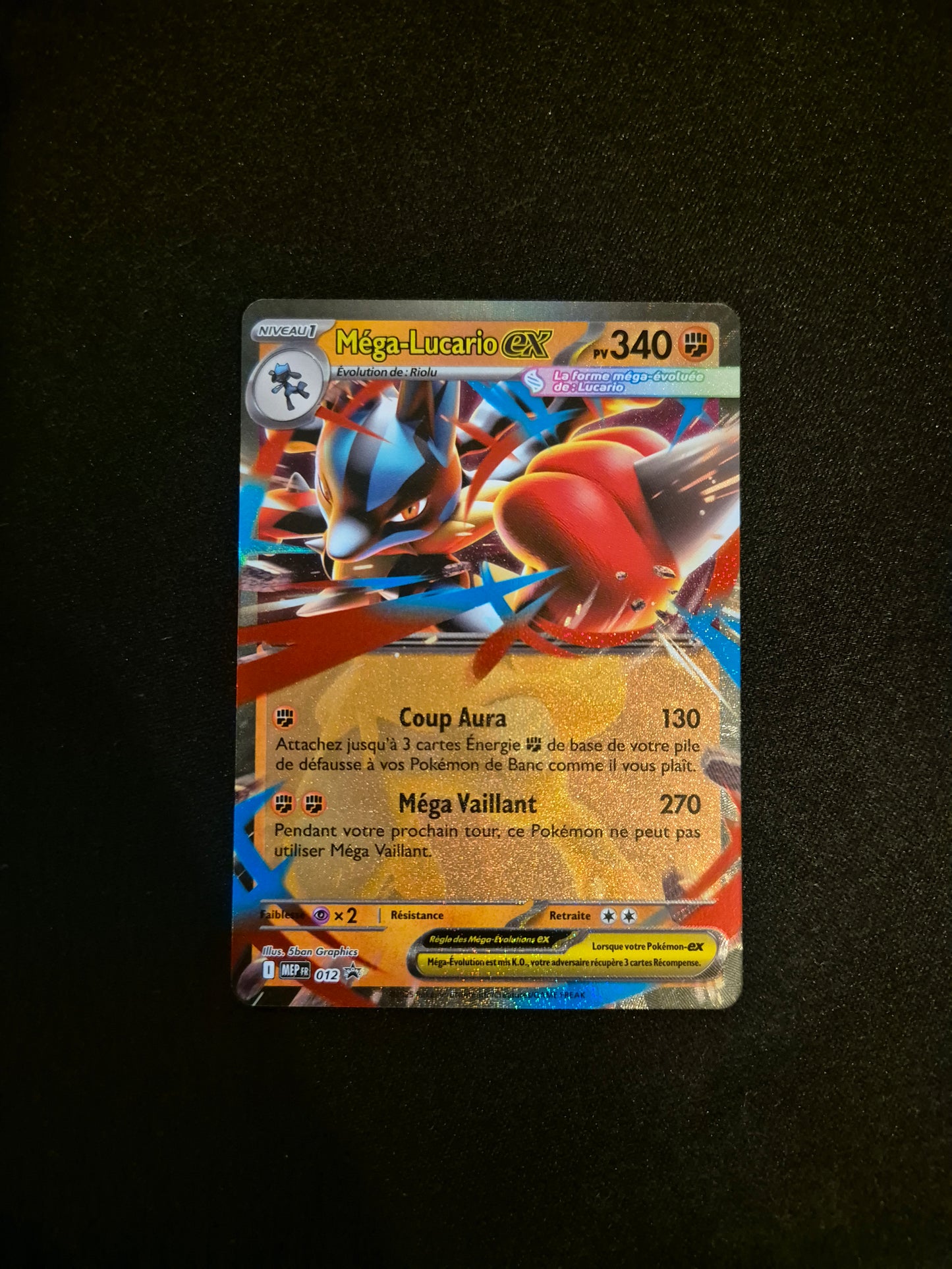 Carte Pokémon Méga-Lucario EX MEP 012 Méga Evolution