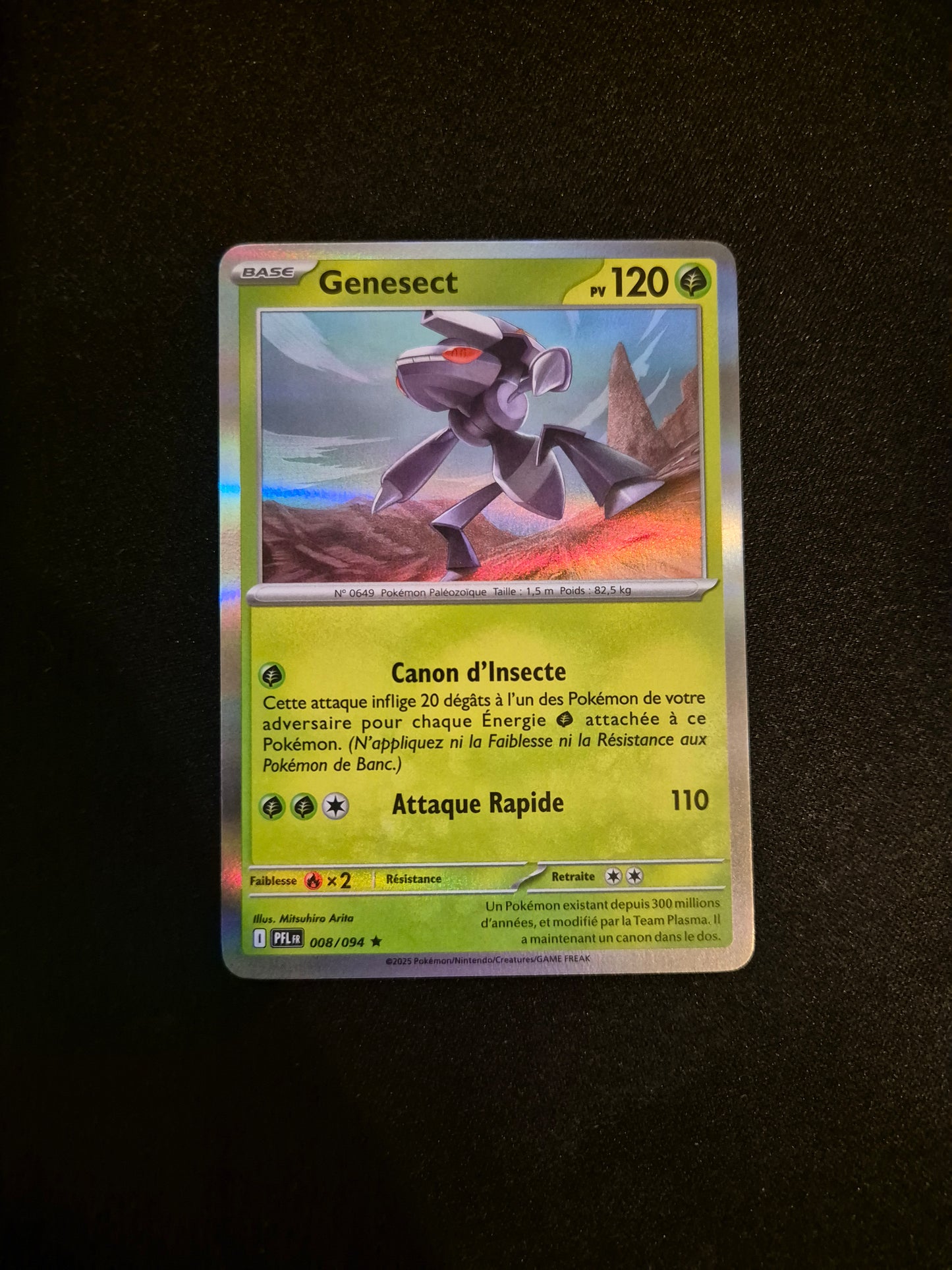 Carte Pokémon Genesect Holo 008/094 ME02 Flammes Fantasmagoriques