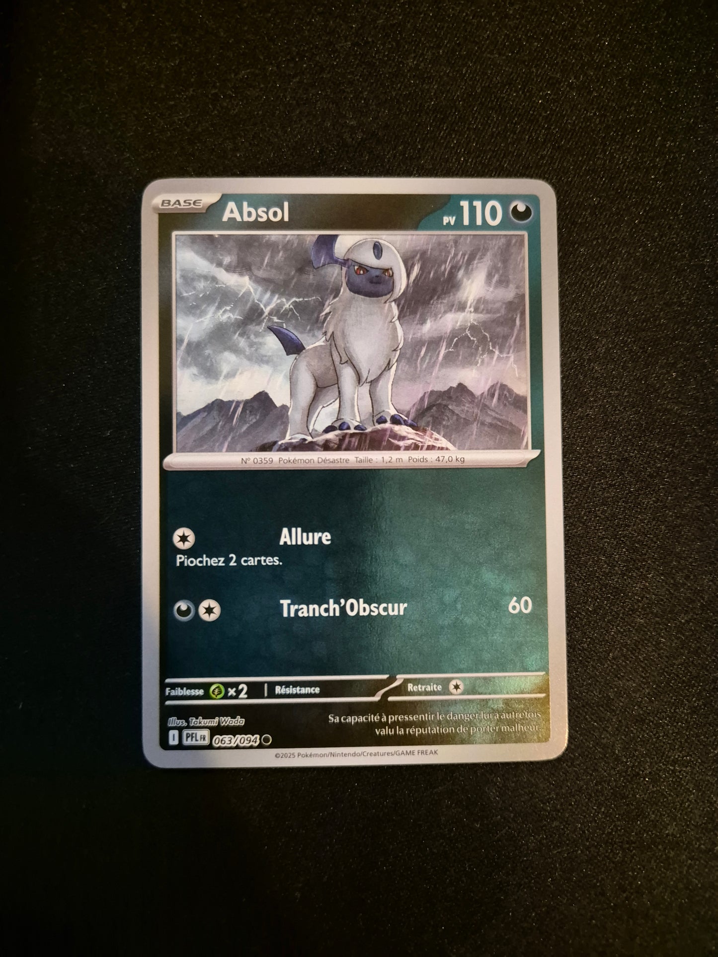 Carte Pokémon Absol Reverse 063/094 ME02 Flammes Fantasmagoriques