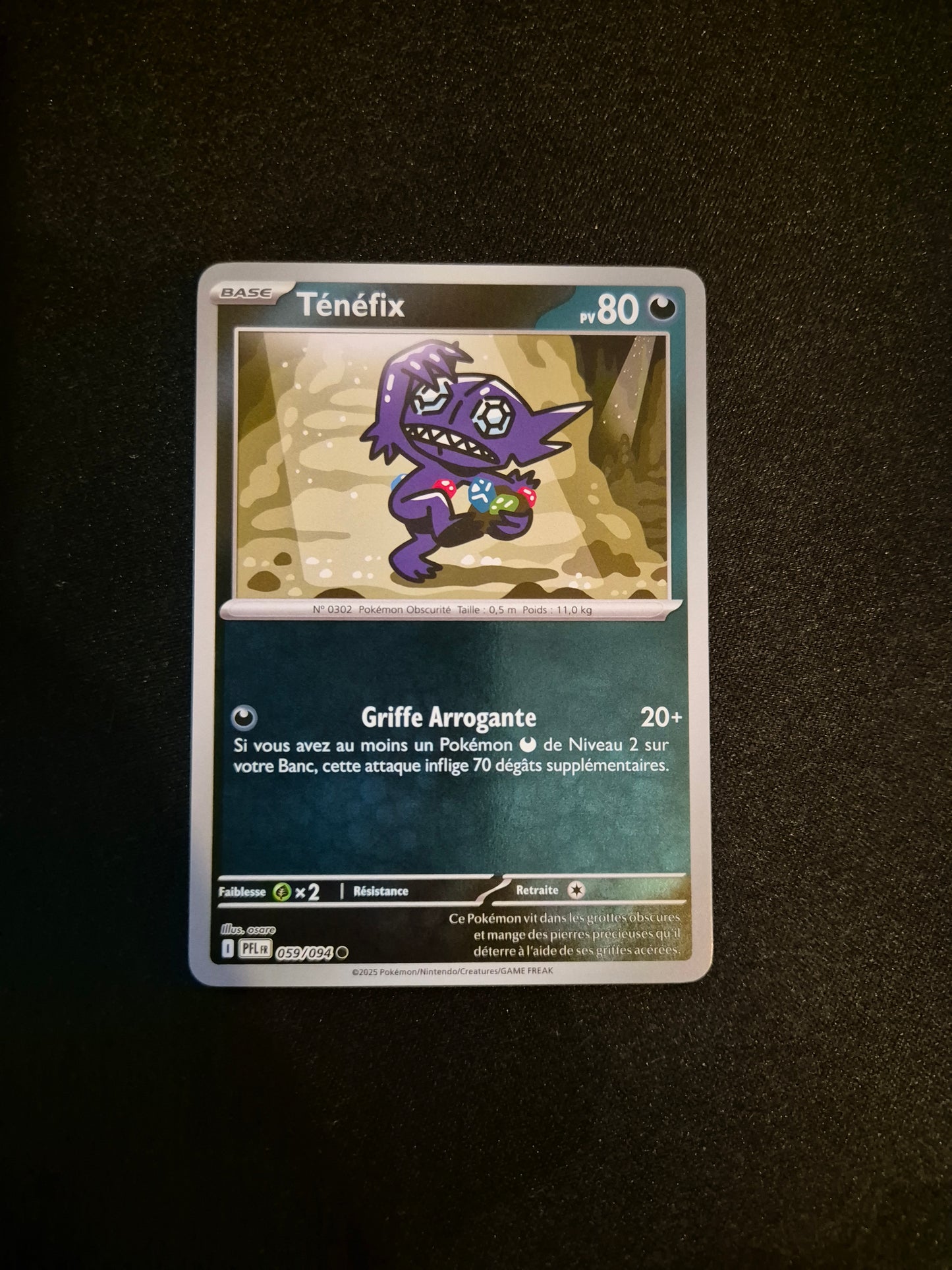 Carte Pokémon Ténéfix Reverse 059/094 ME02 Flammes Fantasmagoriques