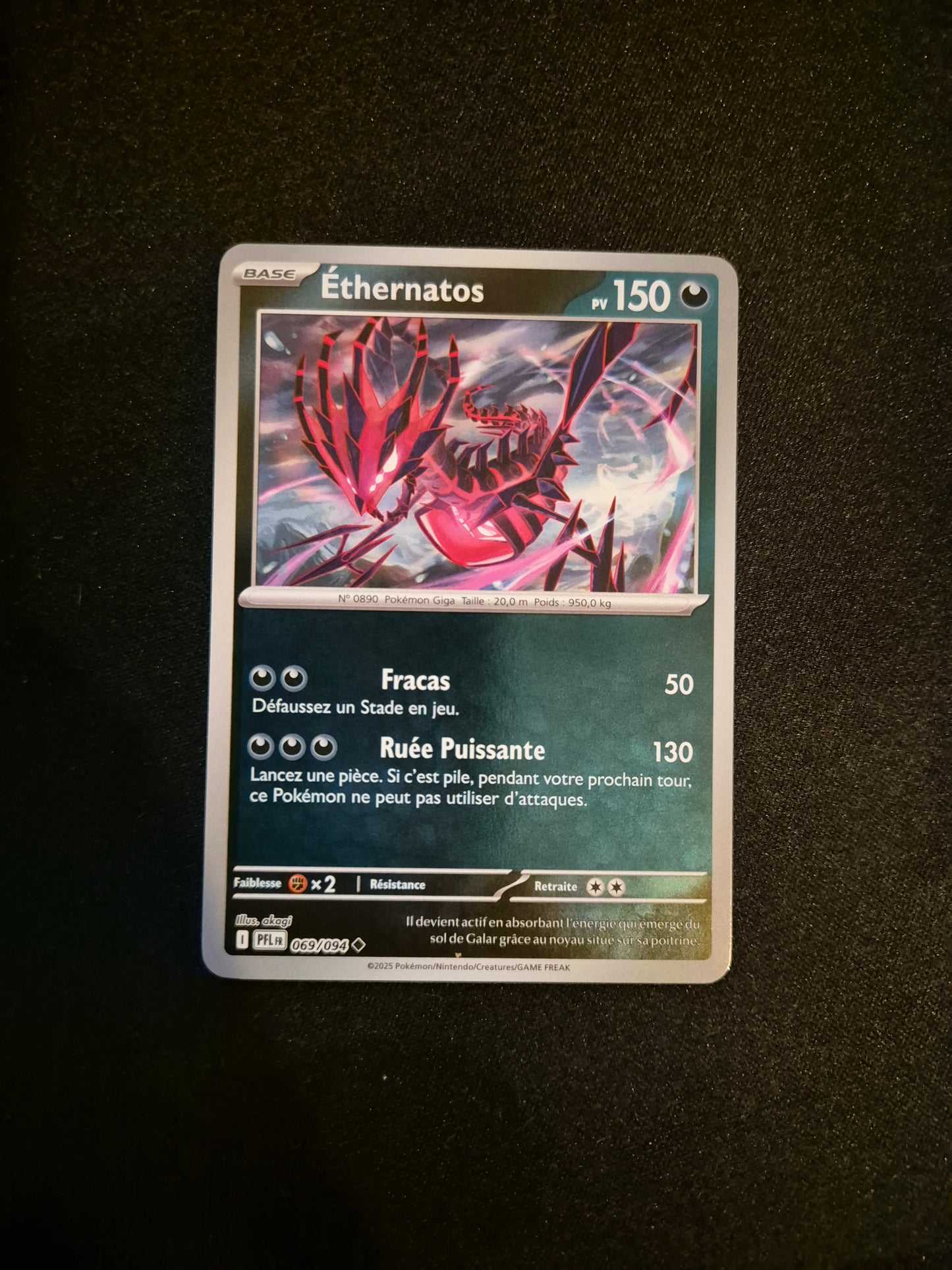 Carte Pokémon Ethernatos Reverse 069/094 ME02 Flammes Fantasmagoriques