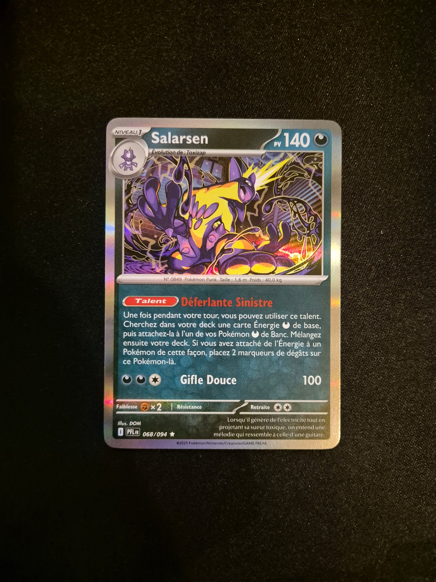 Carte Pokémon Salarsen Holo 068/094 ME02 Flammes Fantasmagoriques