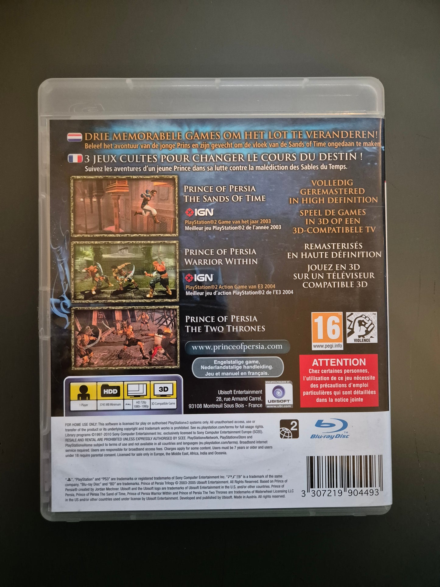 Prince of Persia Trilogy Classics HD Playstation 3 PS3 PAL FR - Occasion