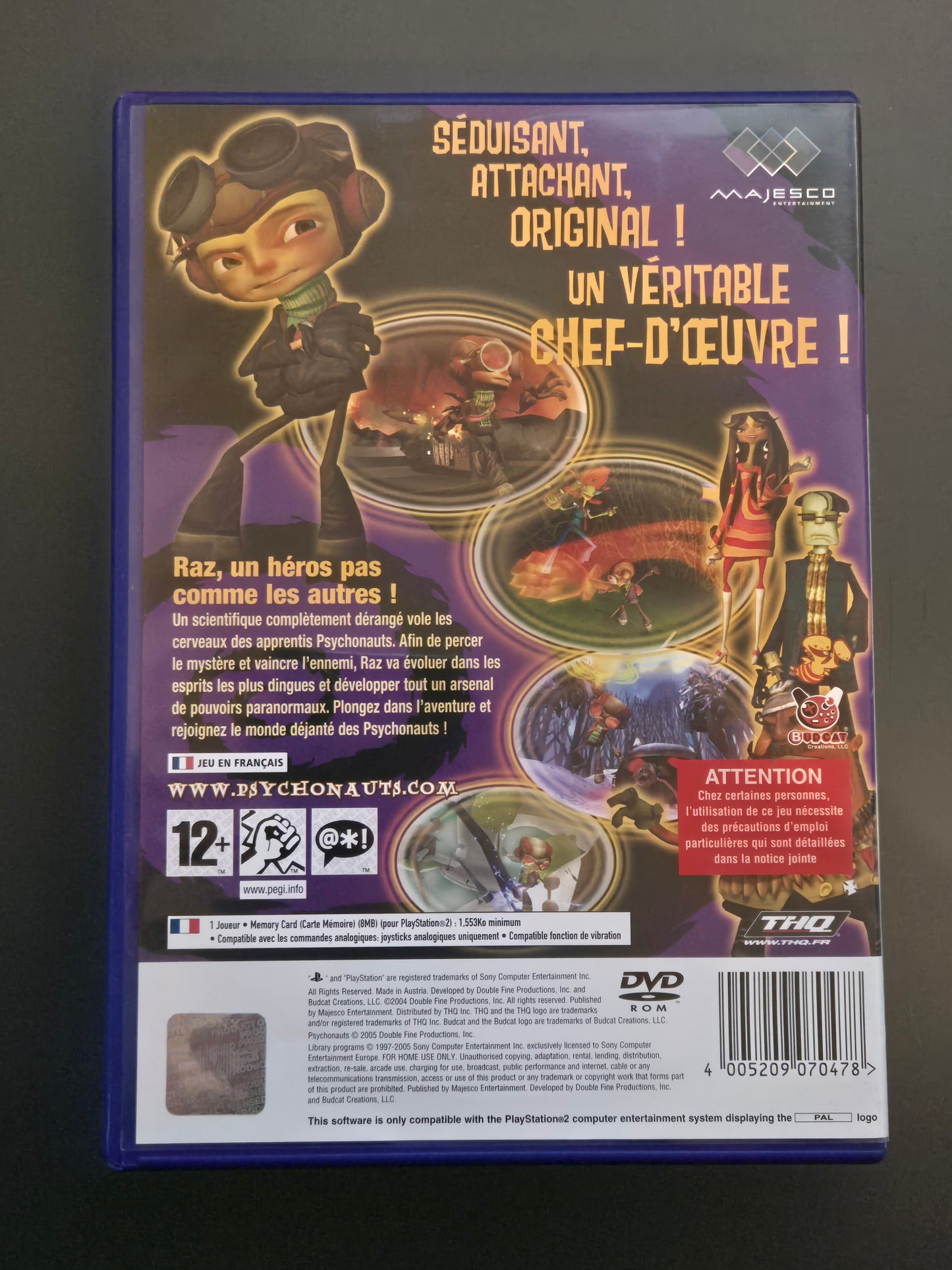 Psychonauts Playstation 2 PS2 PAL FR - Occasion