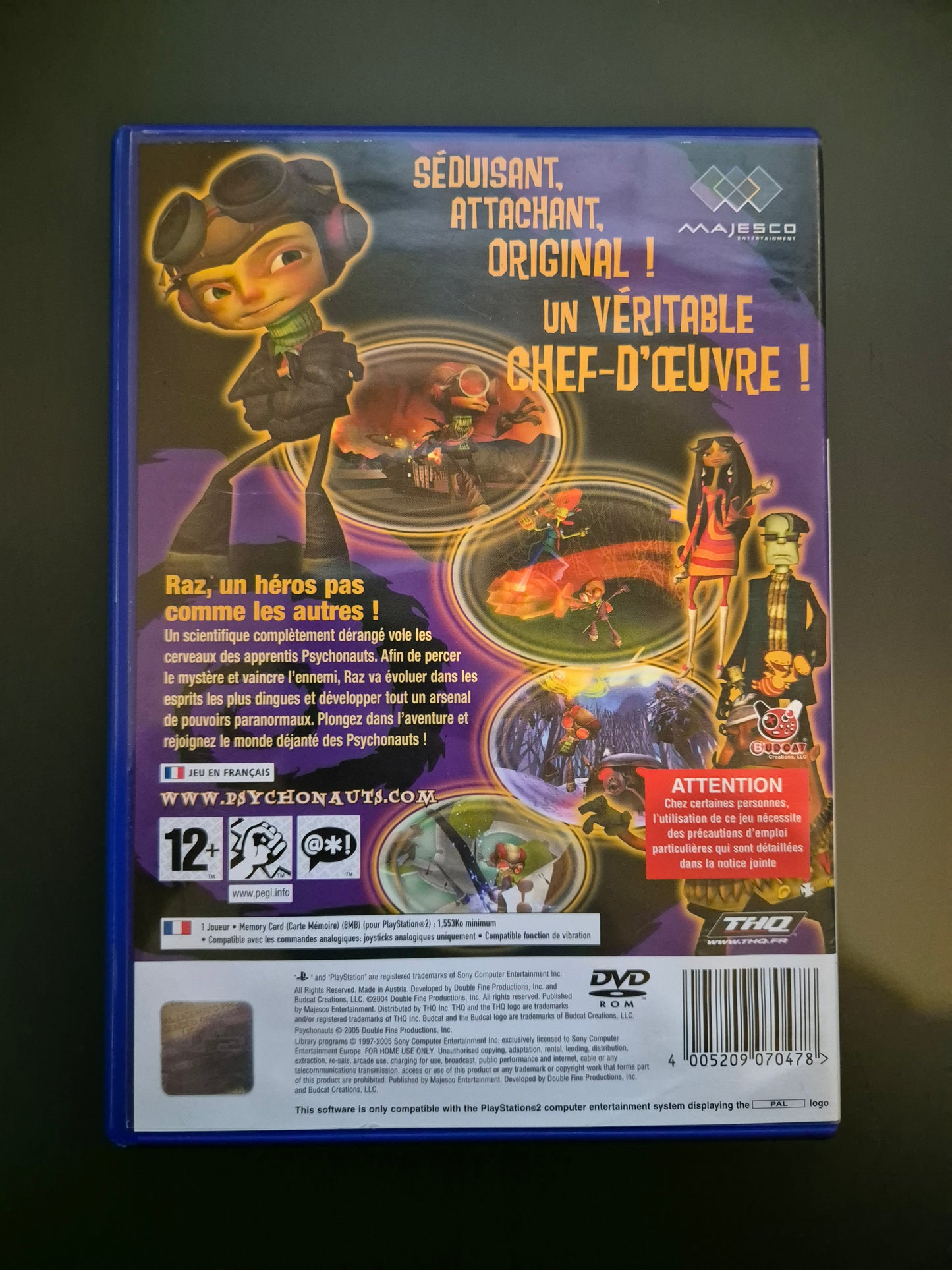 Psychonauts Playstation 2 PS2 PAL FR - Occasion