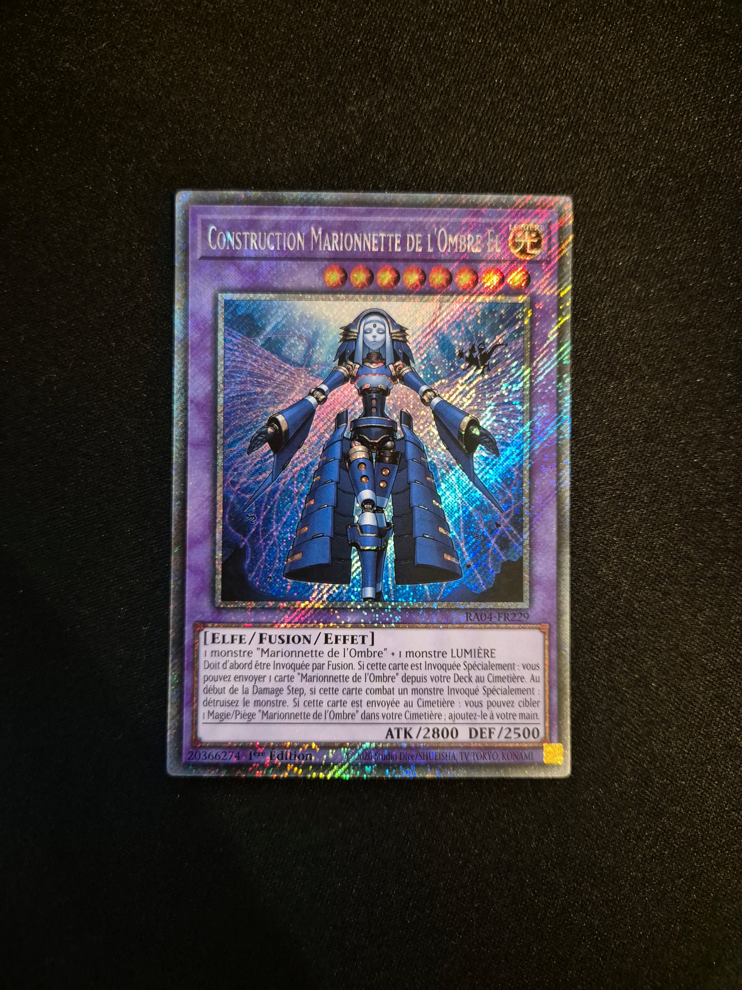 Carte Yu-Gi-Oh! Construction Marionnette de l'Ombre EL Platinum Secret Rare RA04-FR229