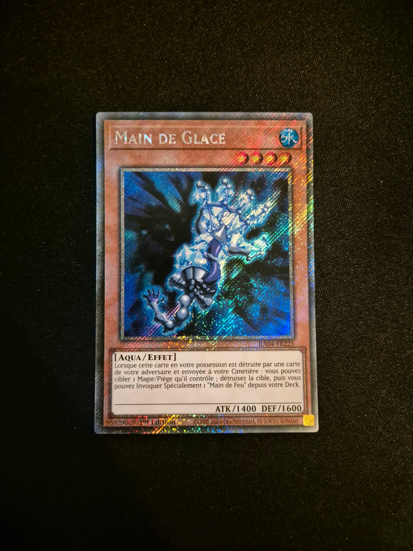 Carte Yu-Gi-Oh! Main de glace Platinum Secret Rare RA04-FR225