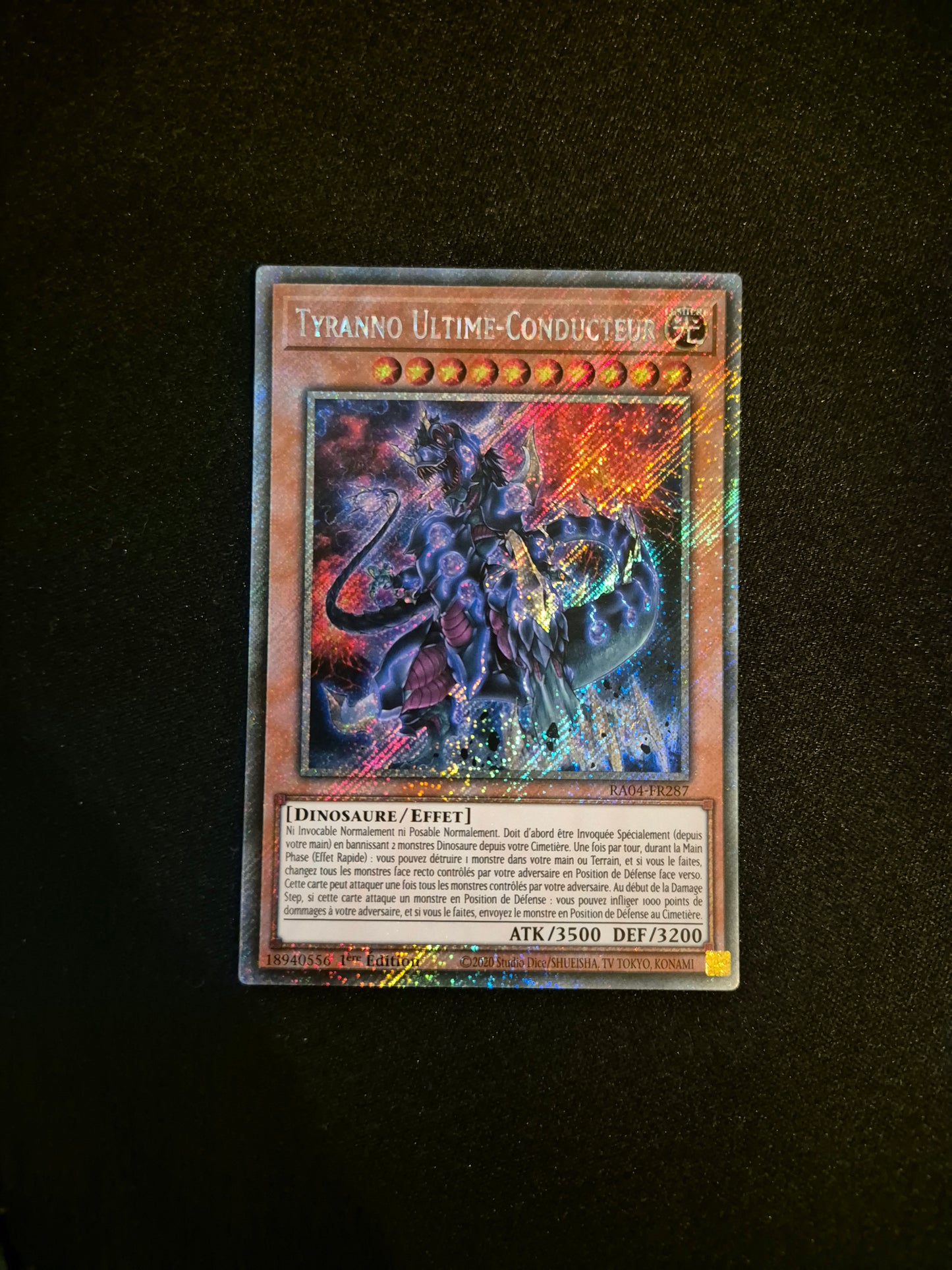 Carte Yu-Gi-Oh! Tyranno Ultime Conducteur Platinum Secret Rare RA04-FR287